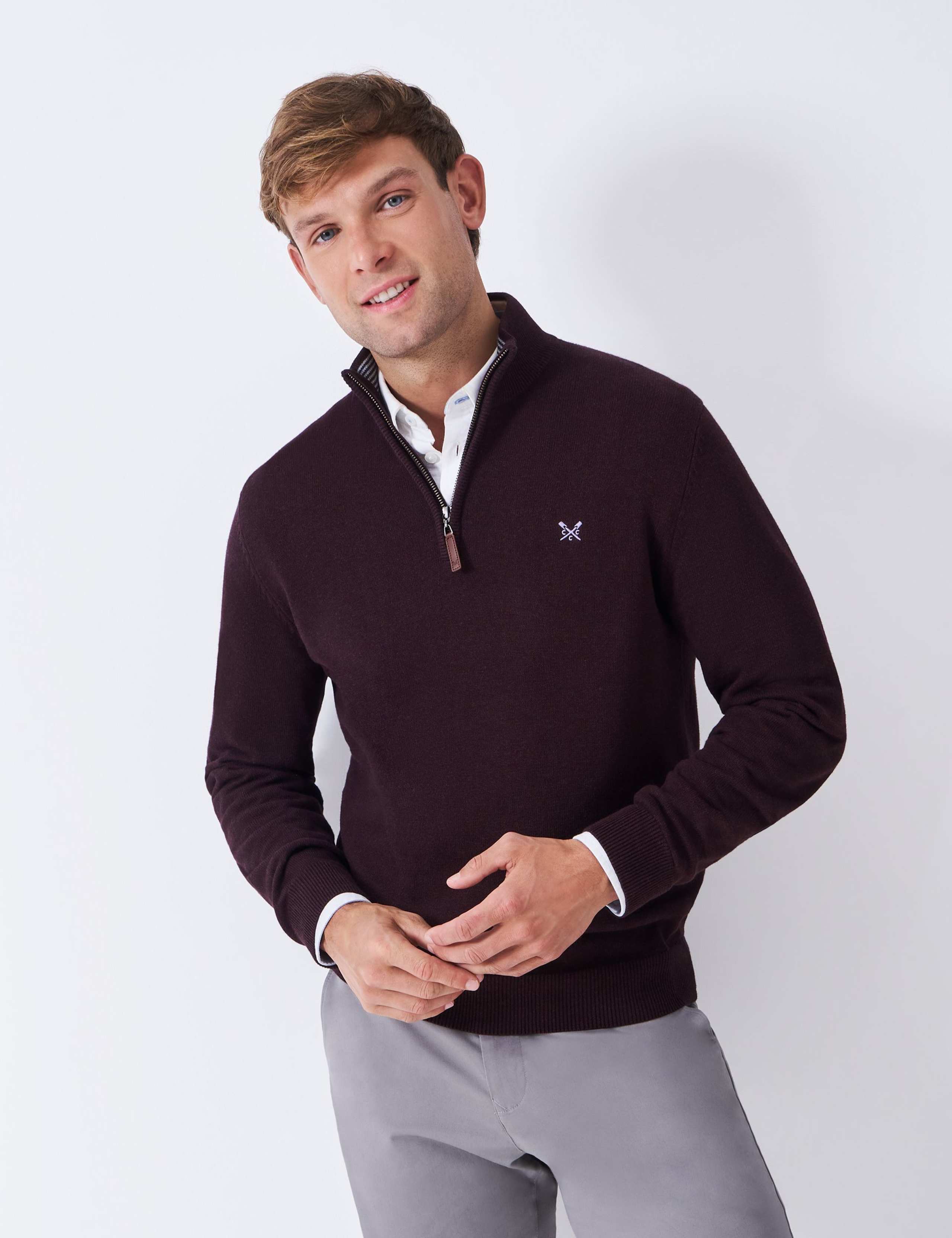 Pure Cotton Half Zip Jumper 4 of 5