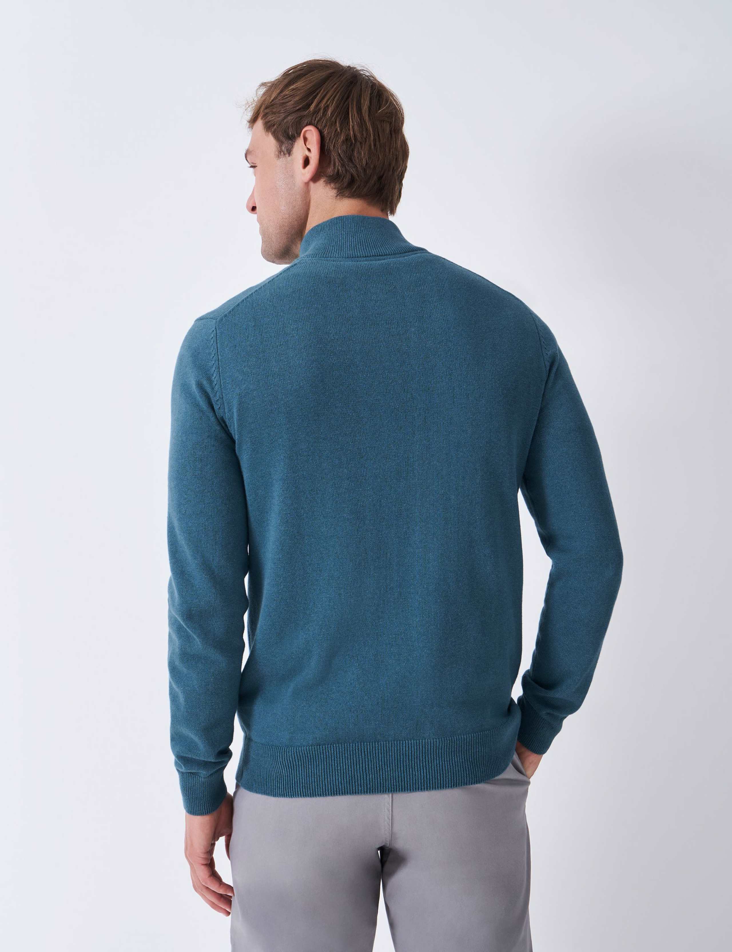 Pure Cotton Half Zip Jumper 3 of 5