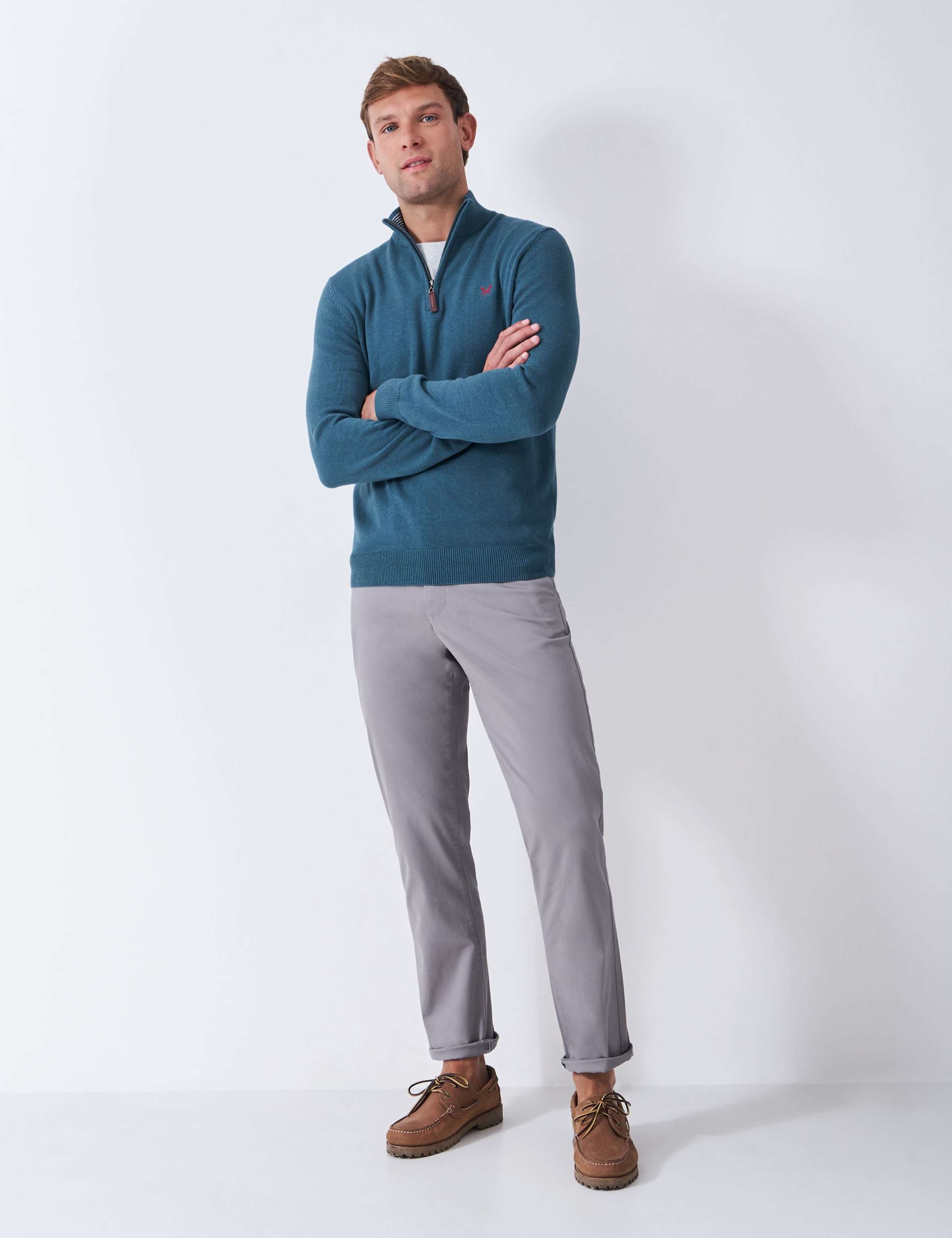 Pure Cotton Half Zip Jumper 4 of 5