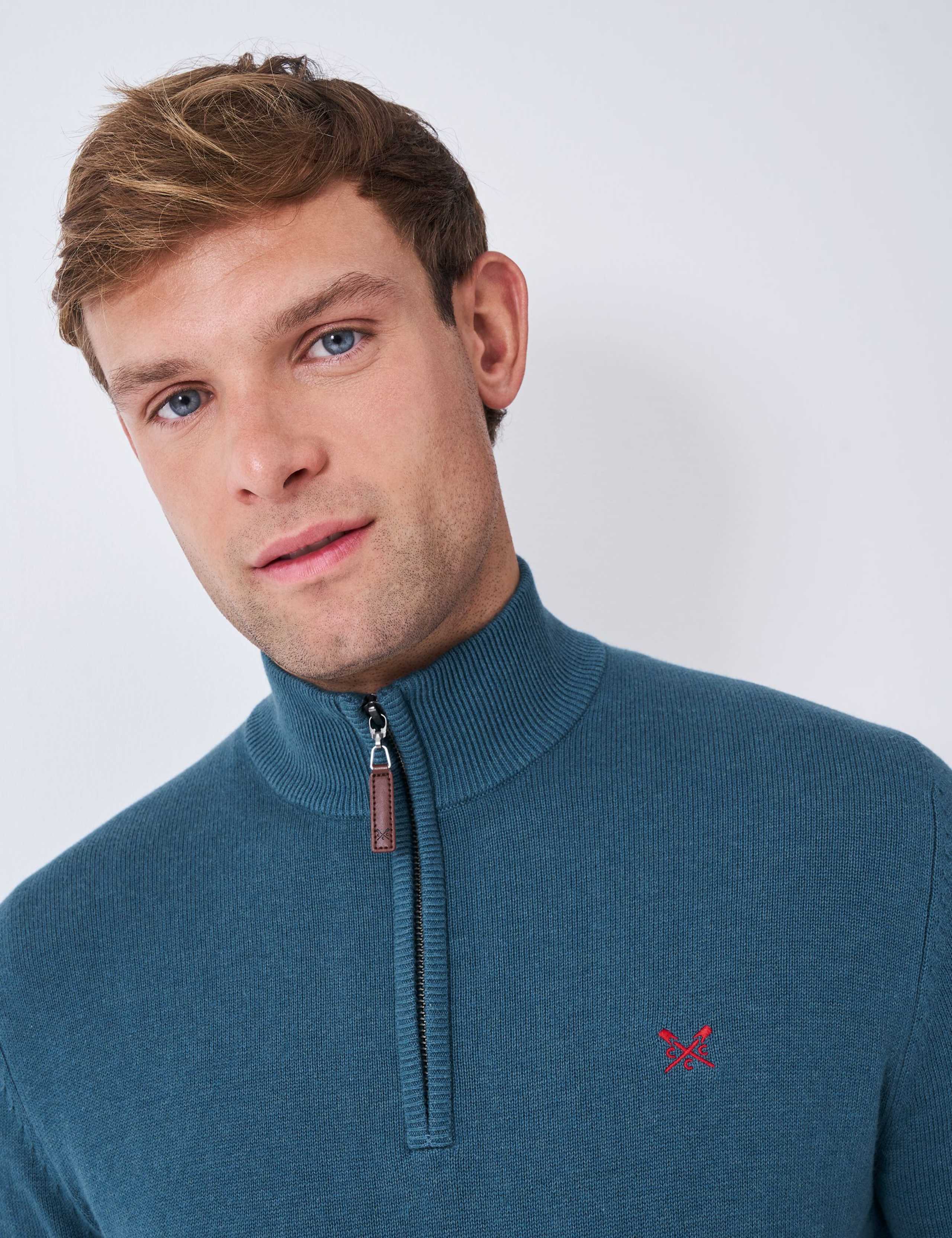 Pure Cotton Half Zip Jumper 5 of 5