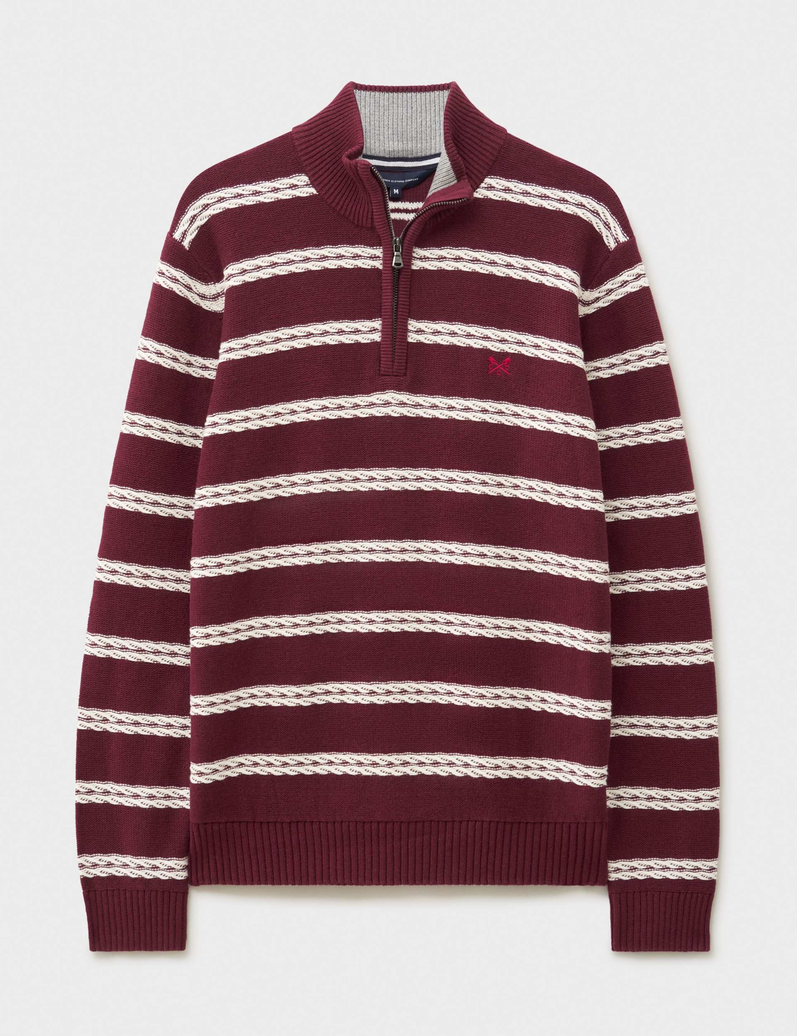 Pure Cotton Rope Cable Half Zip Jumper 2 of 5
