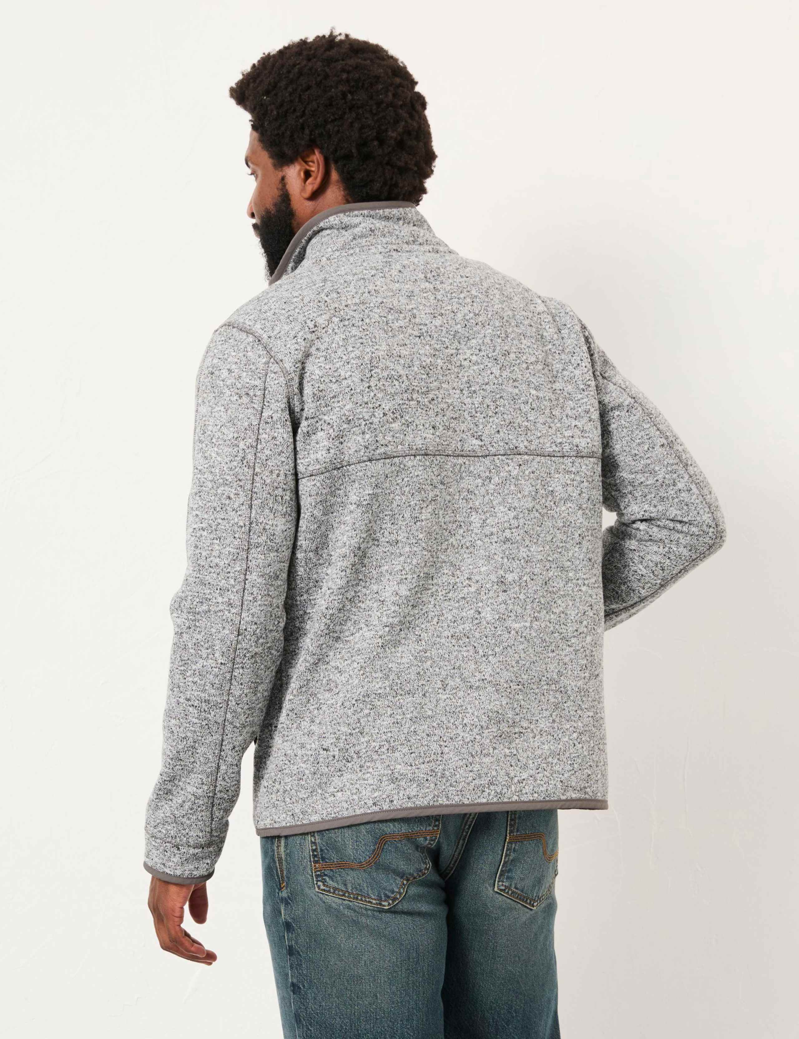 Textured Zip Up Sweatshirt 4 of 5