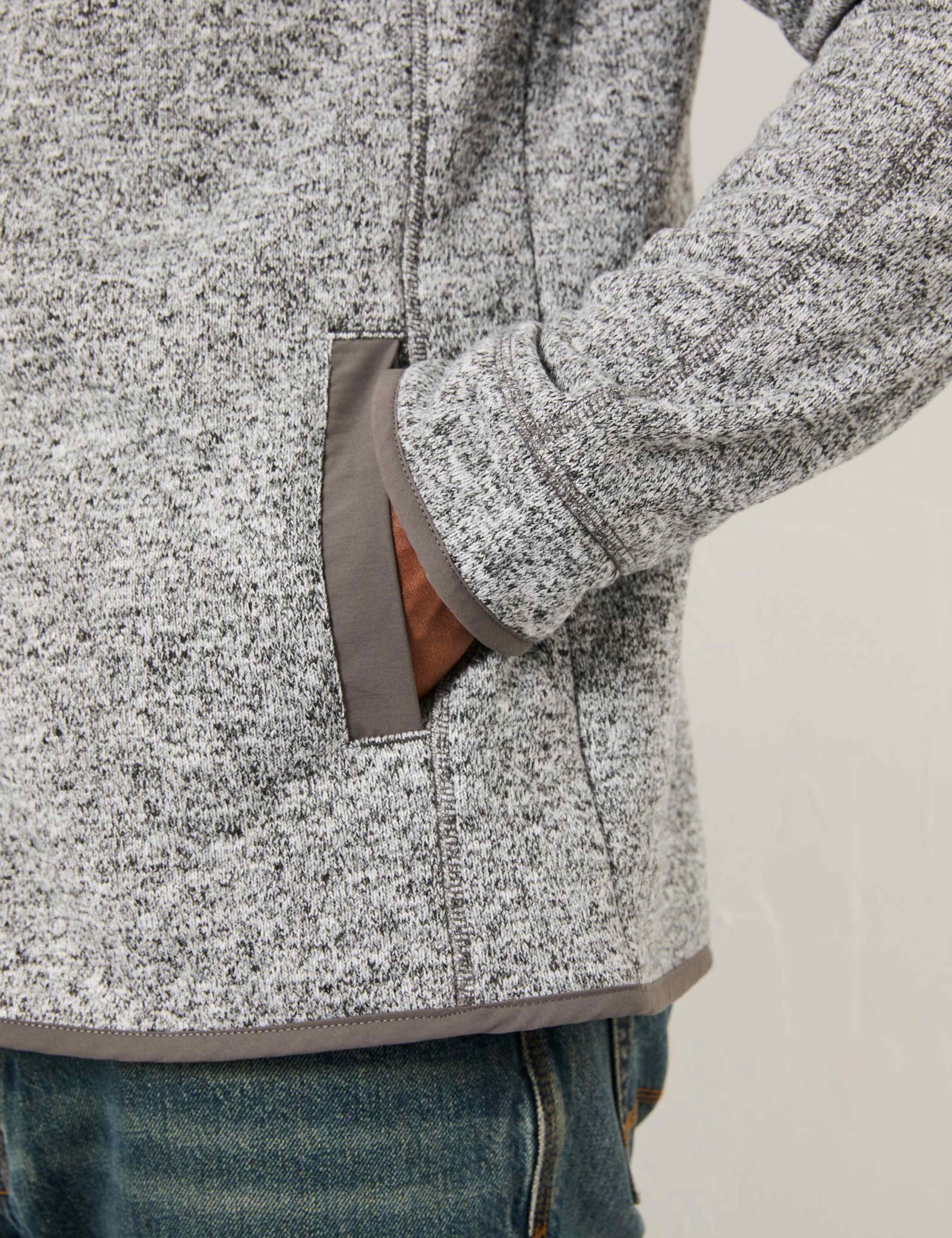 Textured Zip Up Sweatshirt 5 of 5