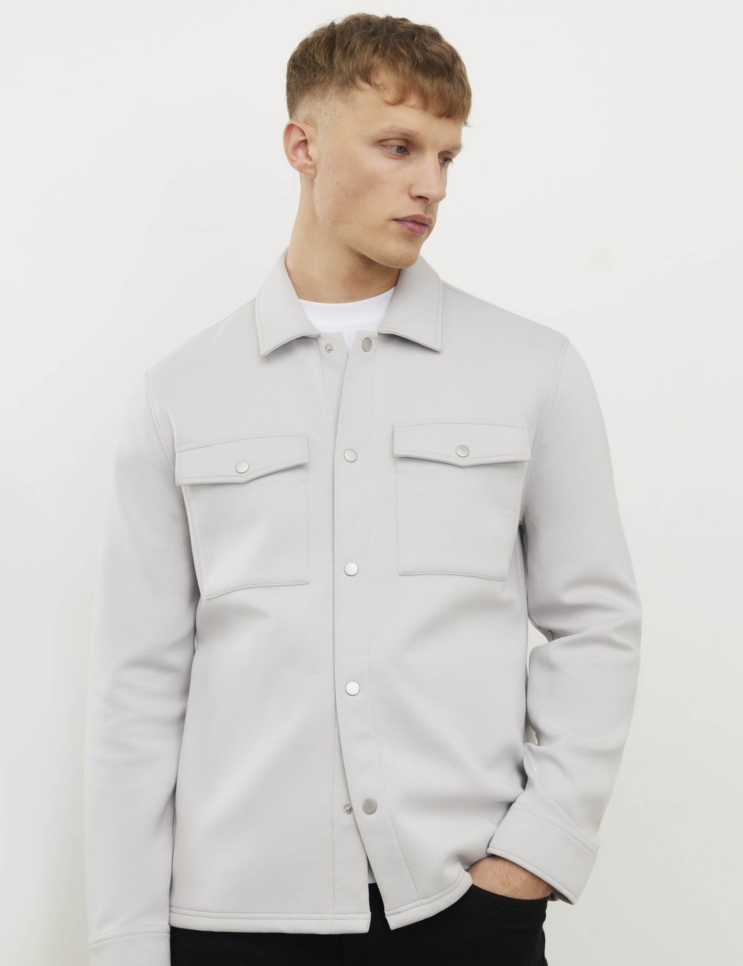 Slim Fit Pure Cotton Overshirt 1 of 6