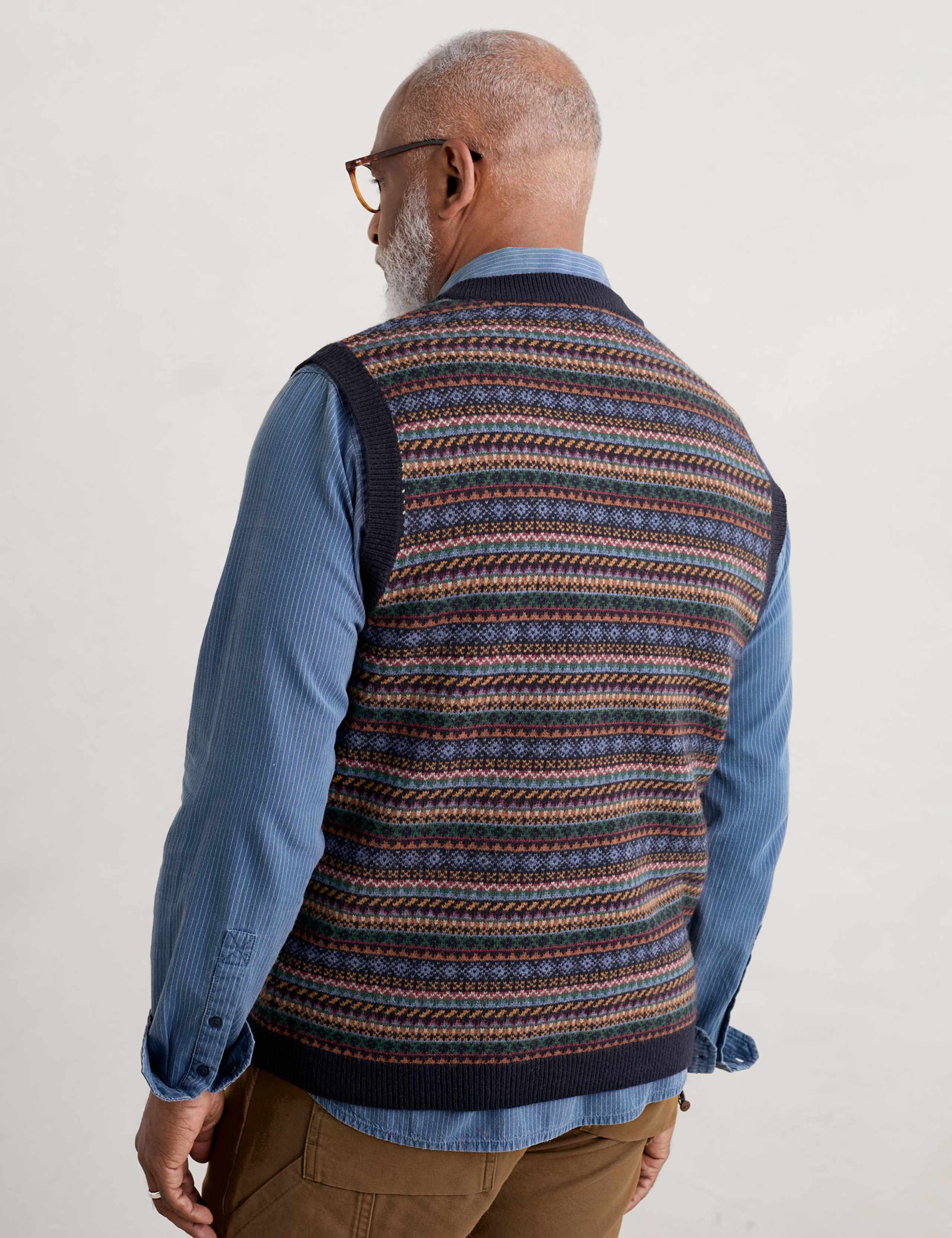 Cotton Rich Fair Isle Knitted Vest 4 of 5