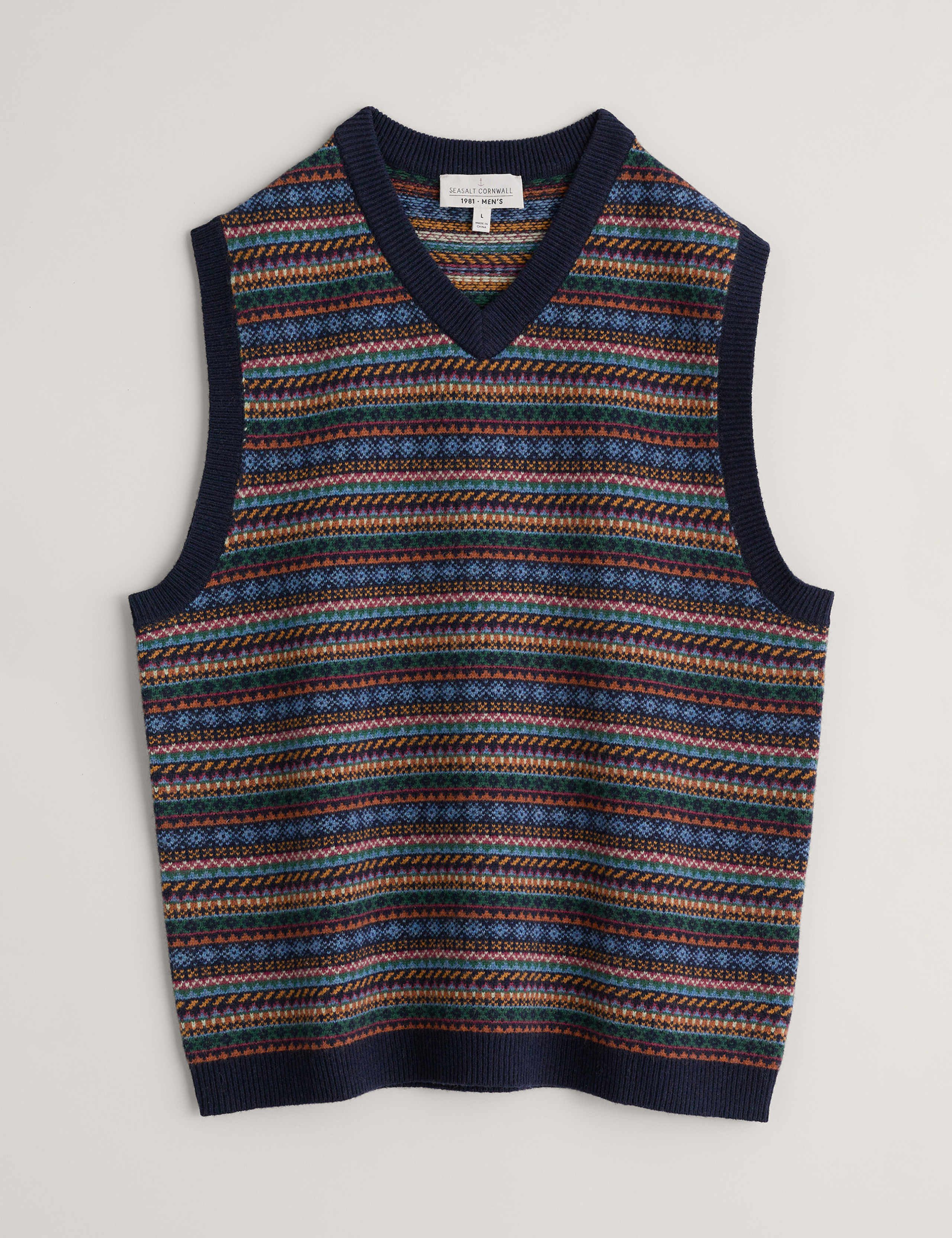 Cotton Rich Fair Isle Knitted Vest 2 of 5
