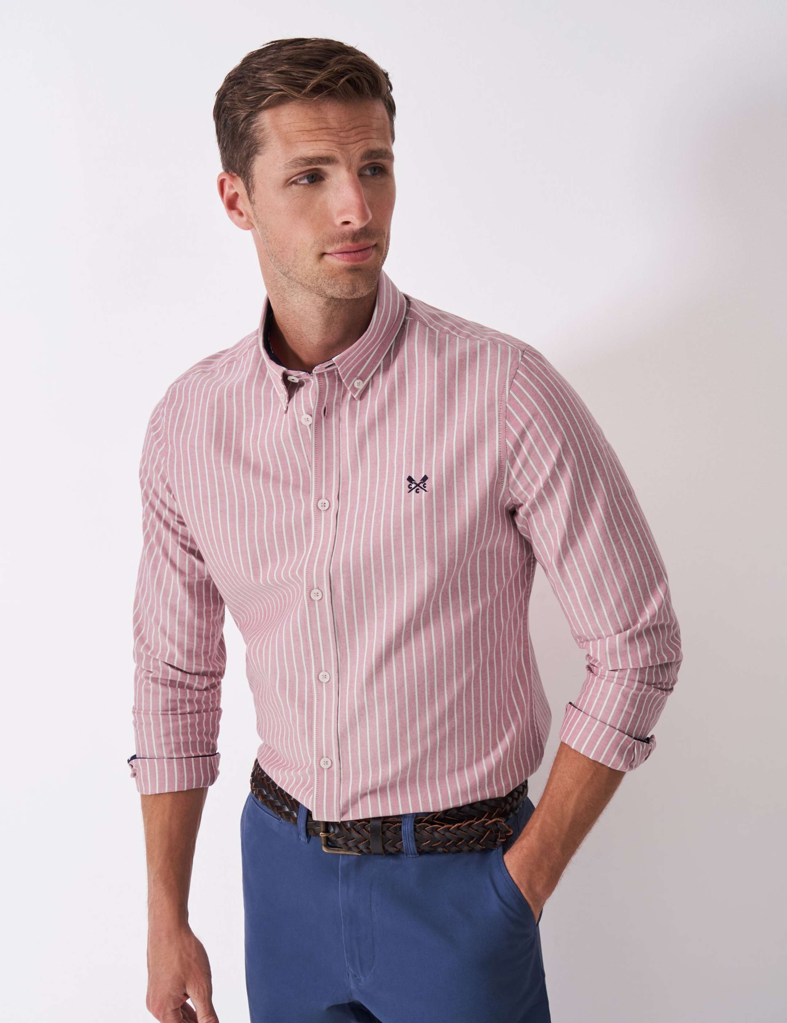 Slim Fit Pure Cotton Striped Oxford Shirt 1 of 6