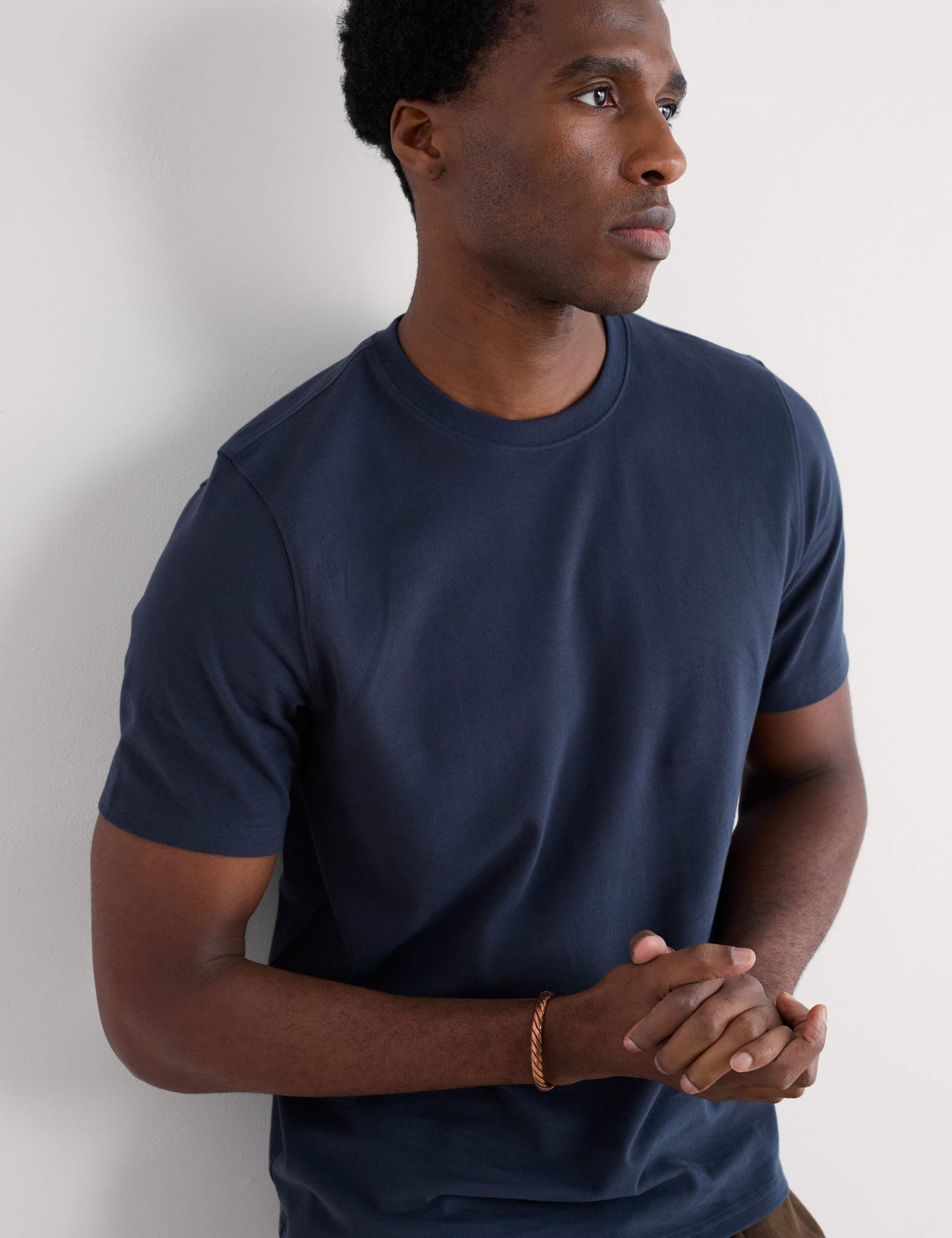 Pure Cotton Crew Neck T-Shirt 3 of 4