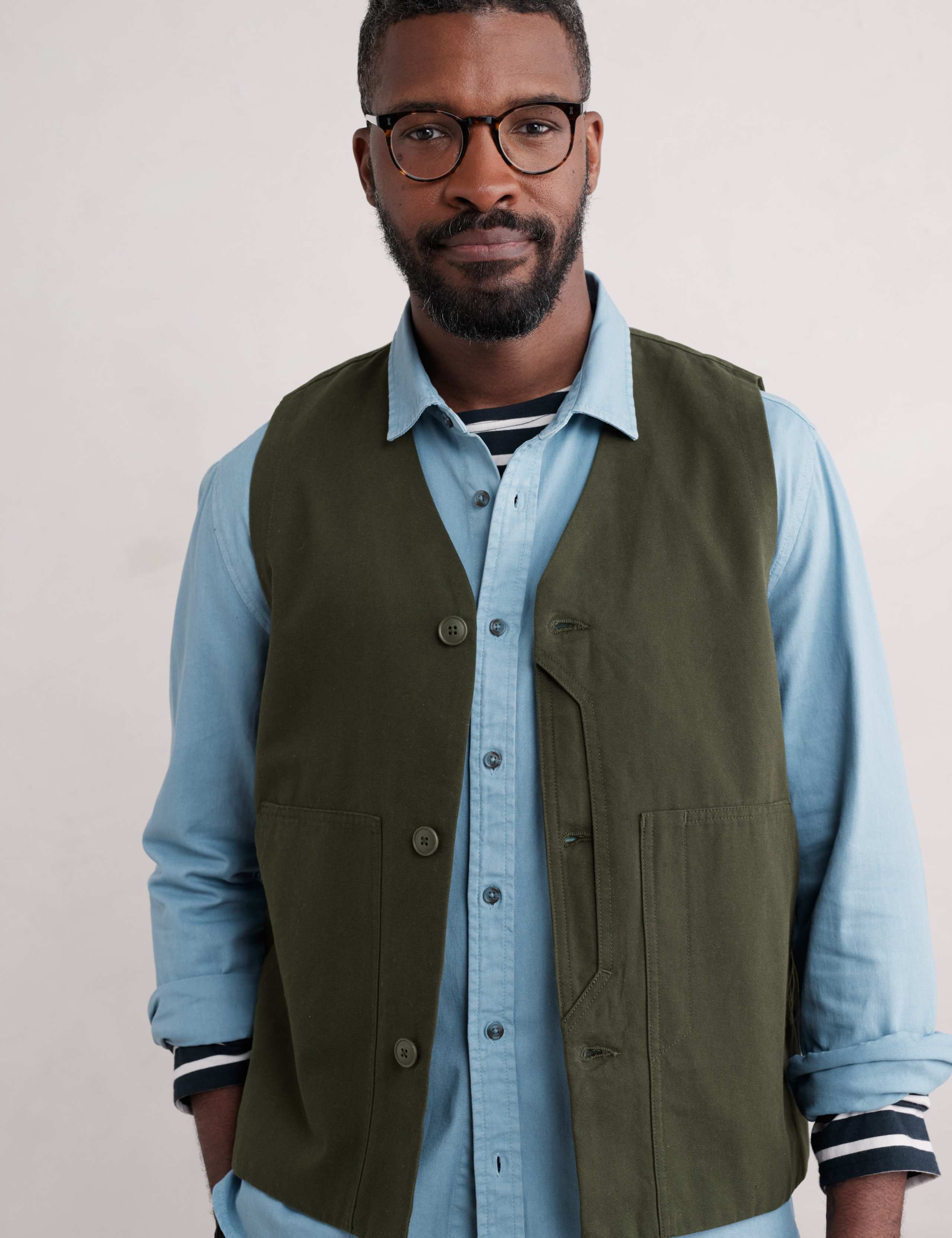 Regular Fit  Cotton Waistcoat 3 of 5