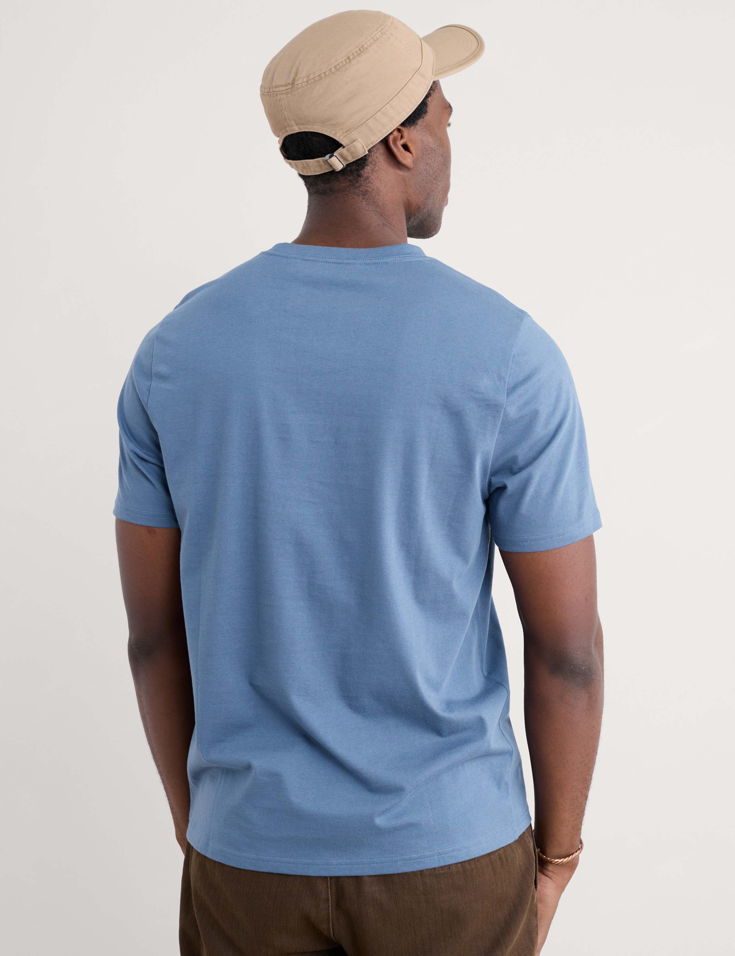 Pure Cotton Moon Graphic Crew Neck T-Shirt 4 of 4