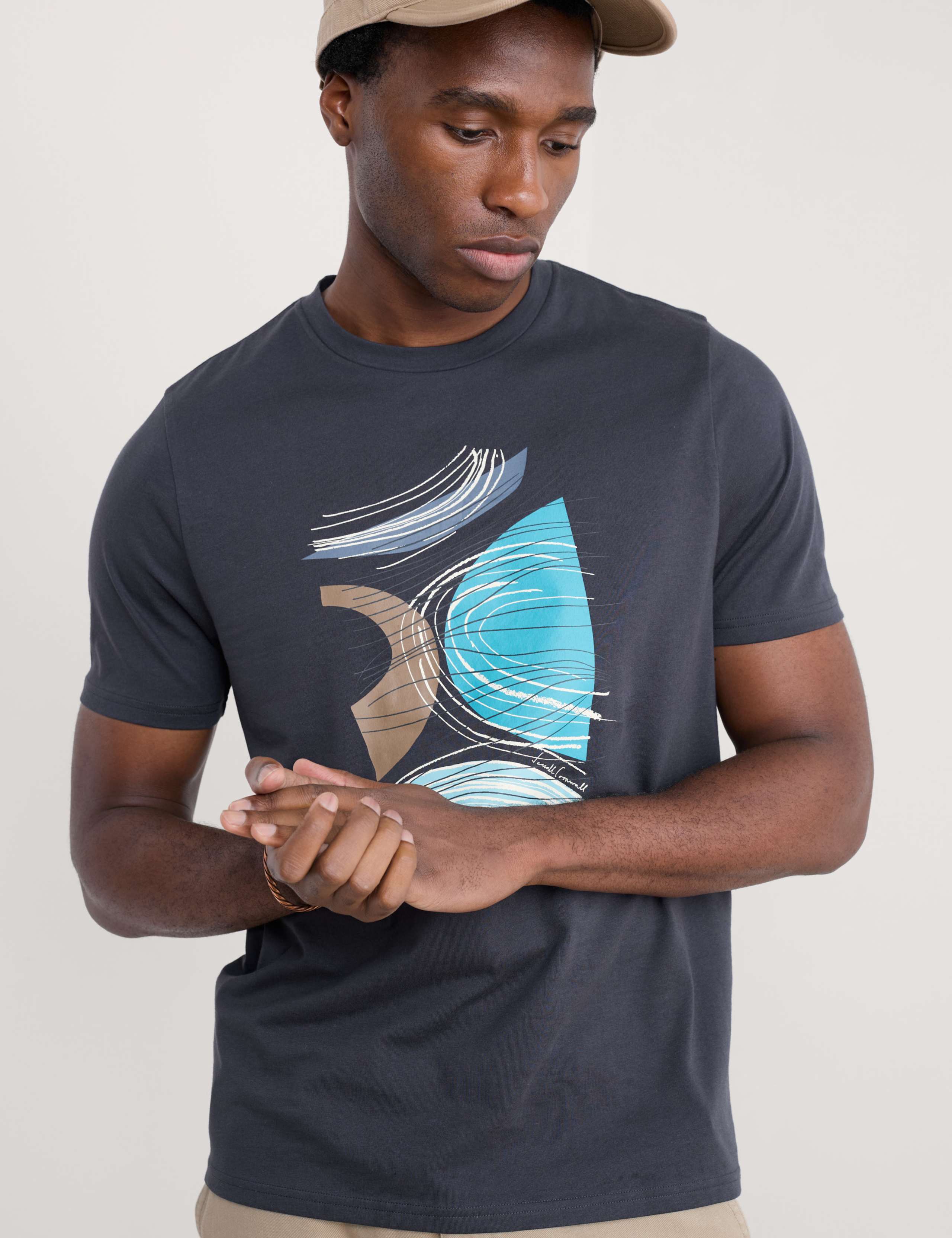 Pure Cotton Abstract Print T-Shirt 3 of 4