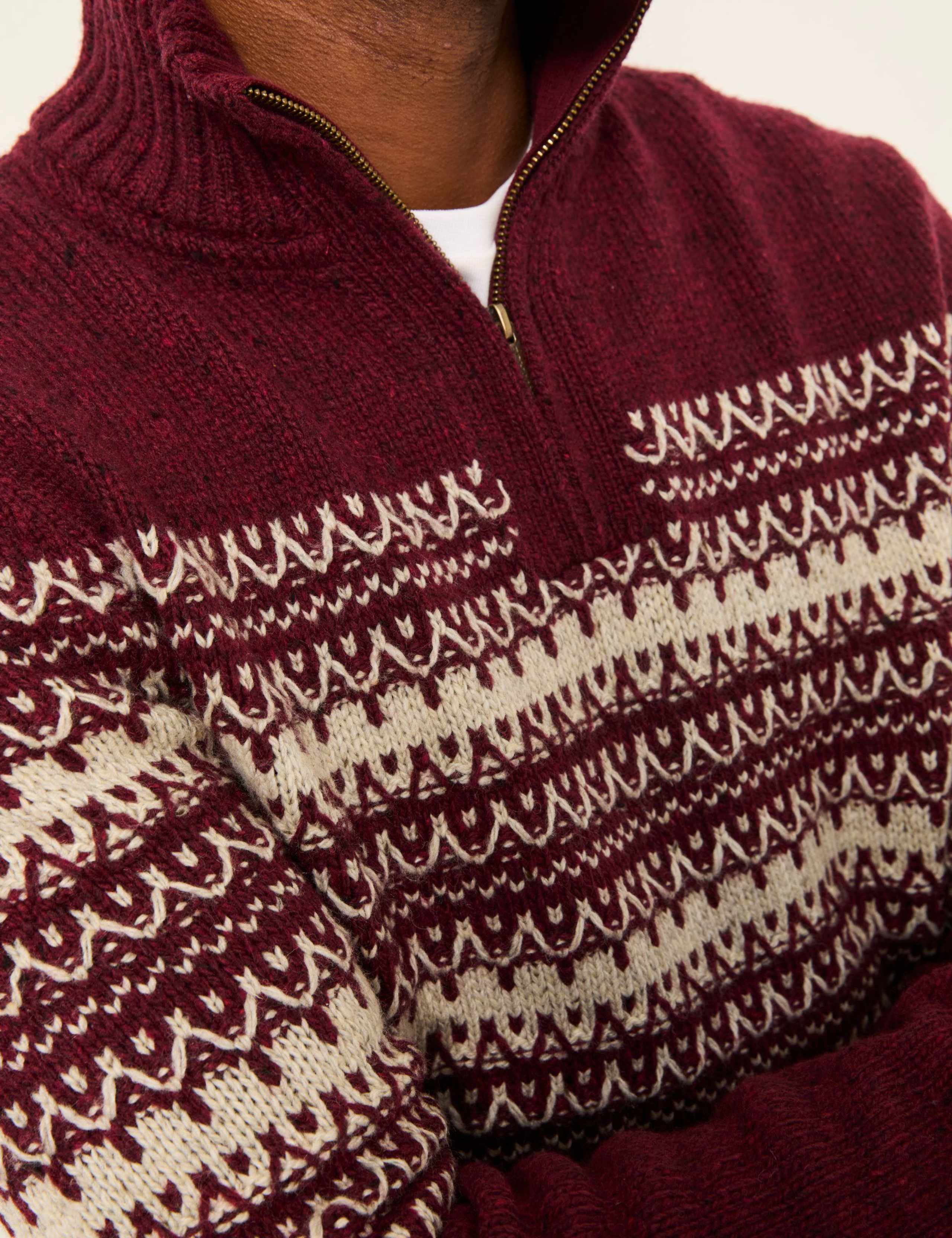 Wool Blend Fair Isle Half-Zip Jumper 3 of 6