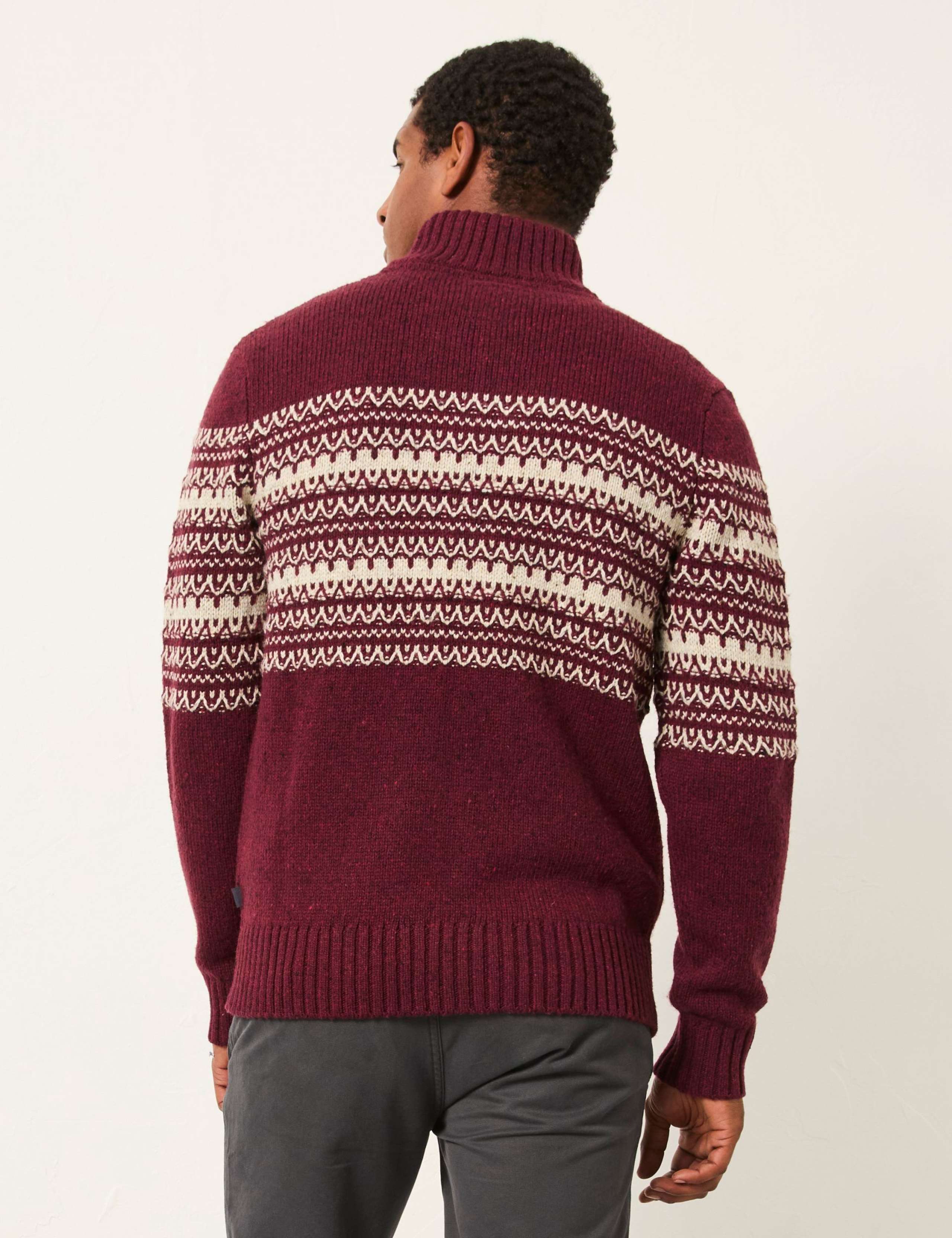 Wool Blend Fair Isle Half-Zip Jumper 5 of 6