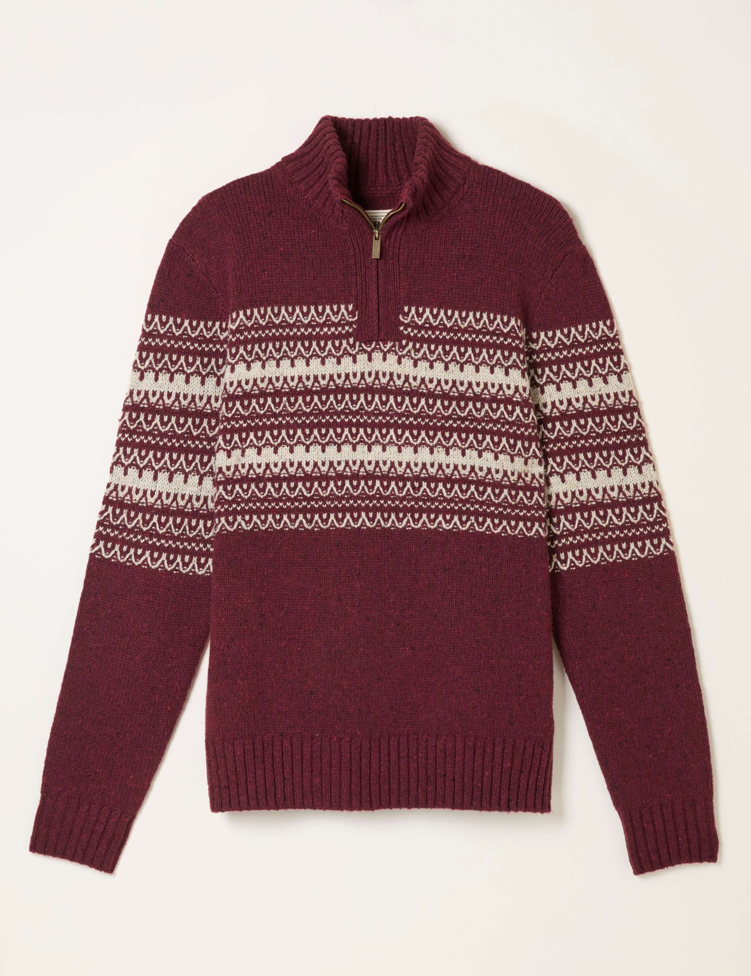 Wool Blend Fair Isle Half-Zip Jumper 2 of 6