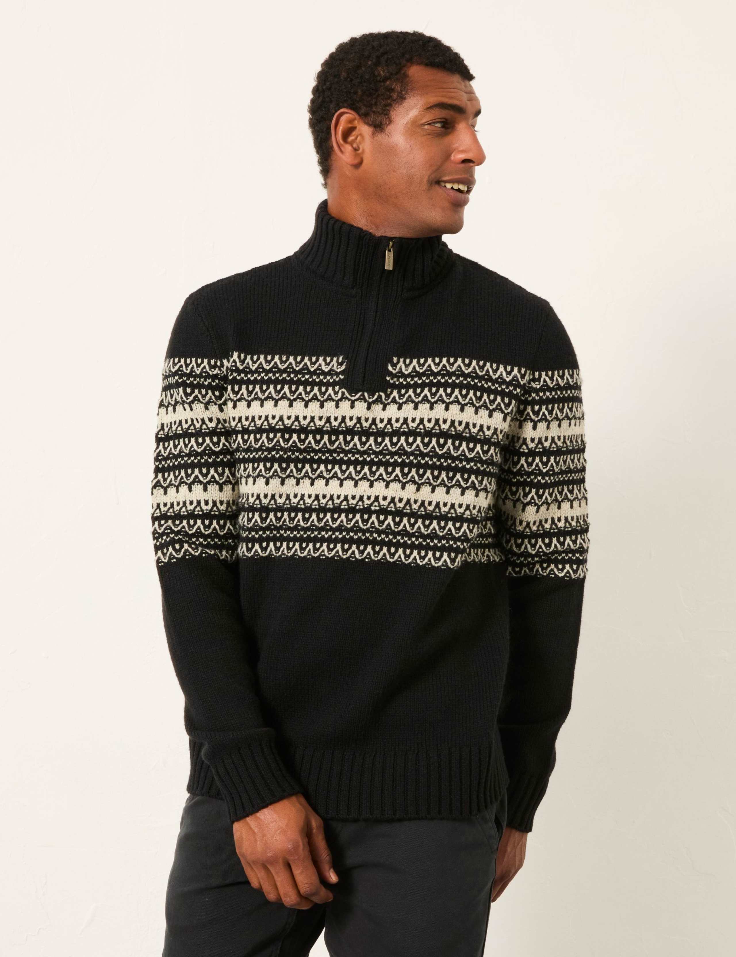 Wool Blend Fair Isle Half-Zip Jumper 4 of 5