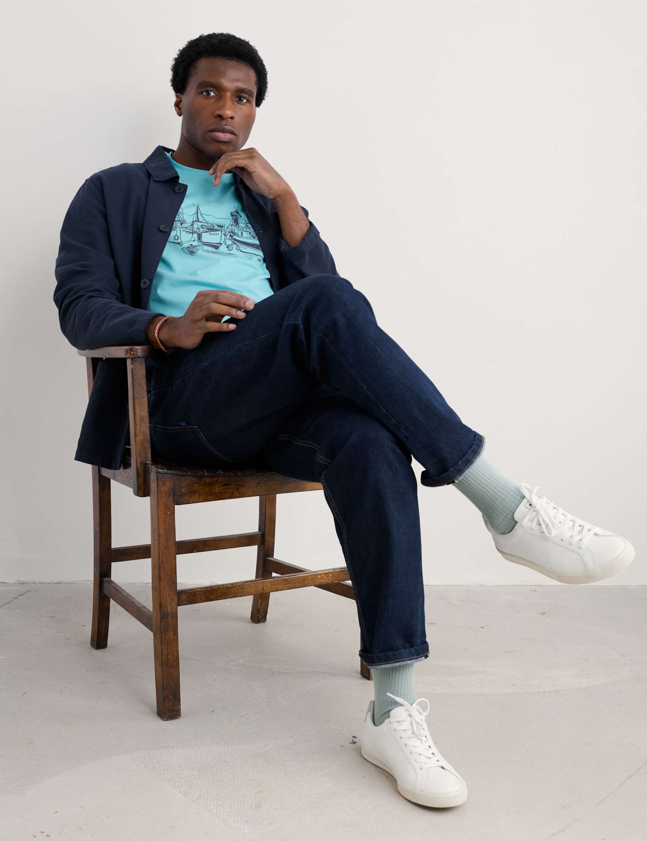 Pure Cotton Boat Graphic T-Shirt 4 of 4
