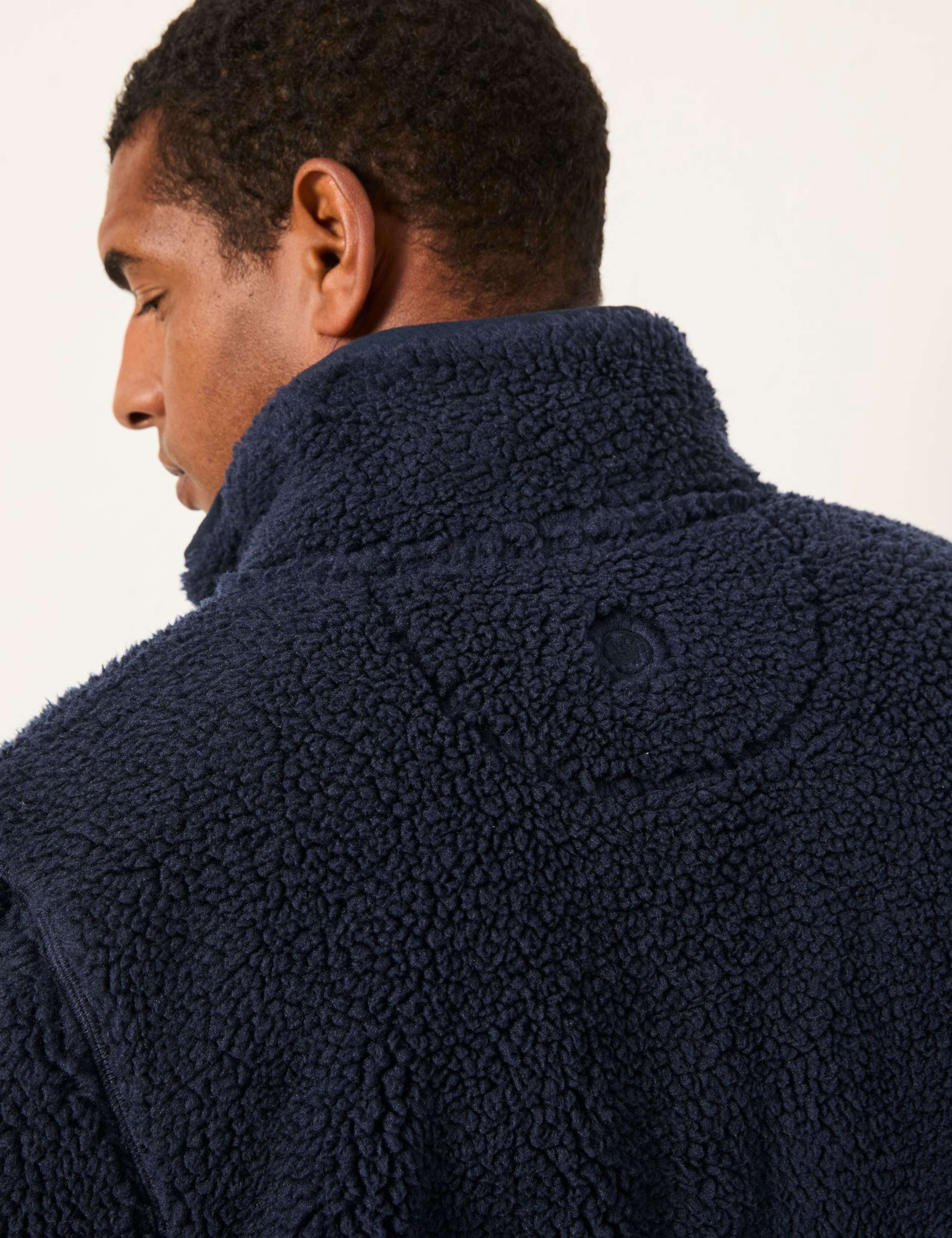 Checked Funnel Neck Zip Up Fleece 6 of 6