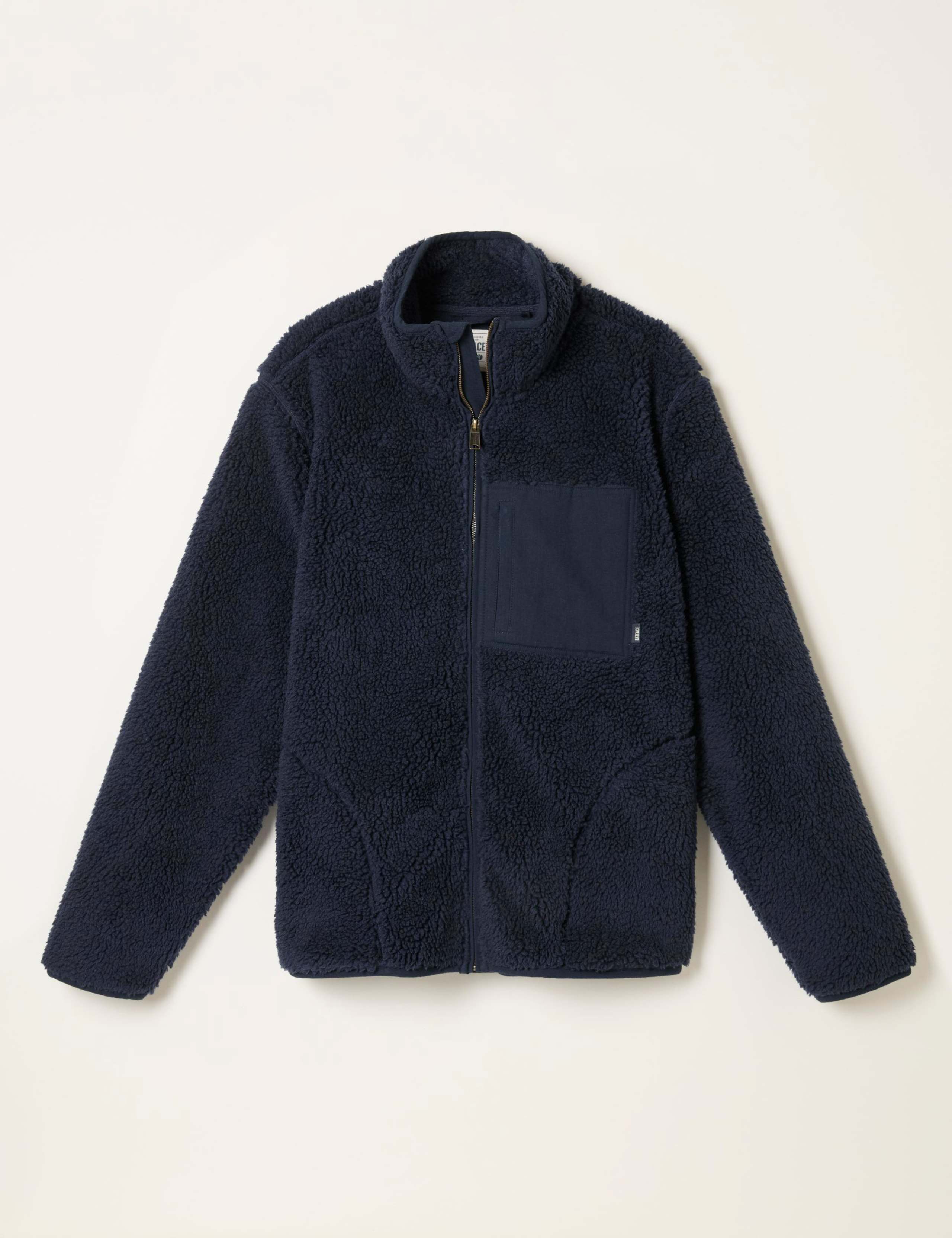 Checked Funnel Neck Zip Up Fleece 2 of 6