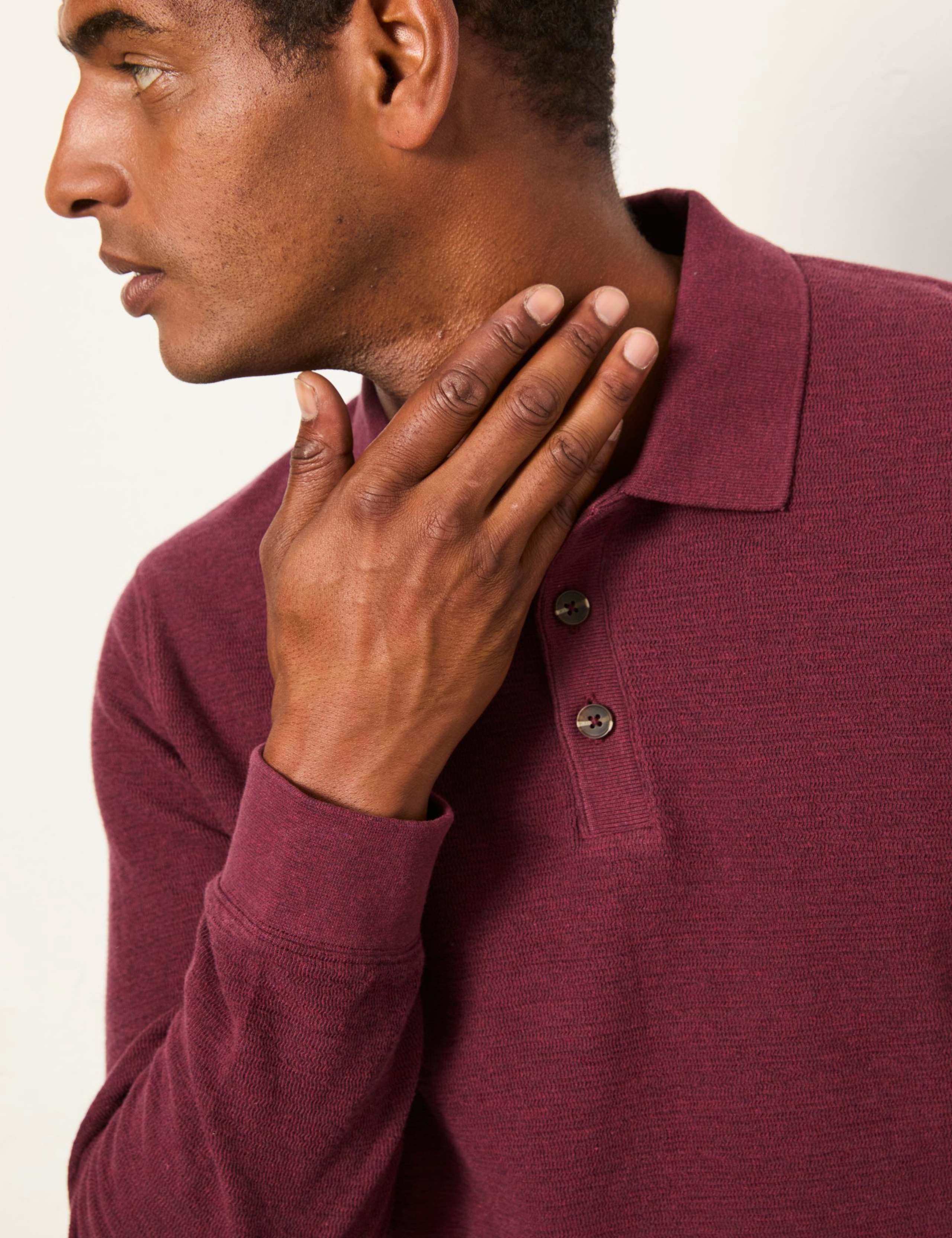 Cotton Rich Long Sleeve Polo Shirt 5 of 6