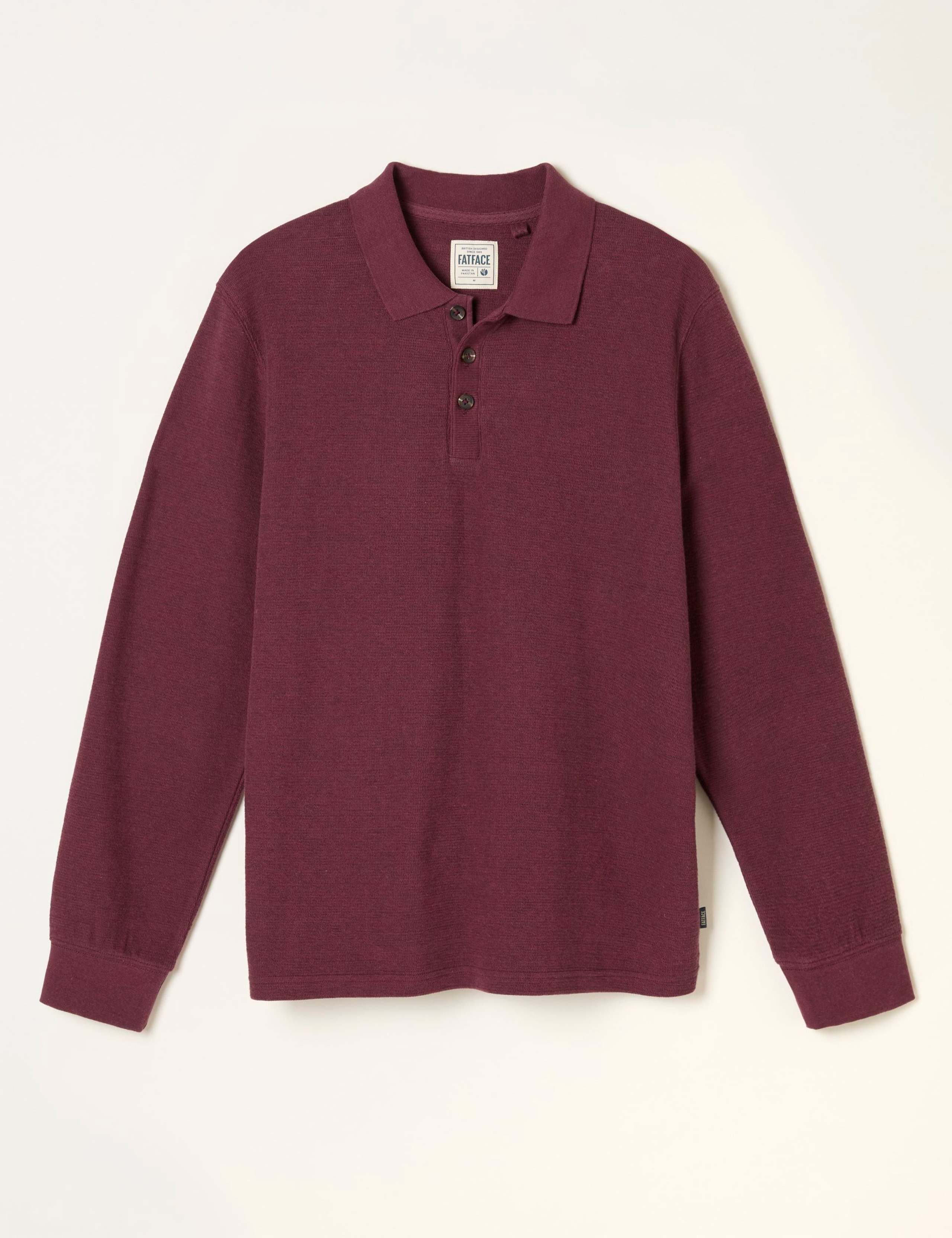 Cotton Rich Long Sleeve Polo Shirt 2 of 6
