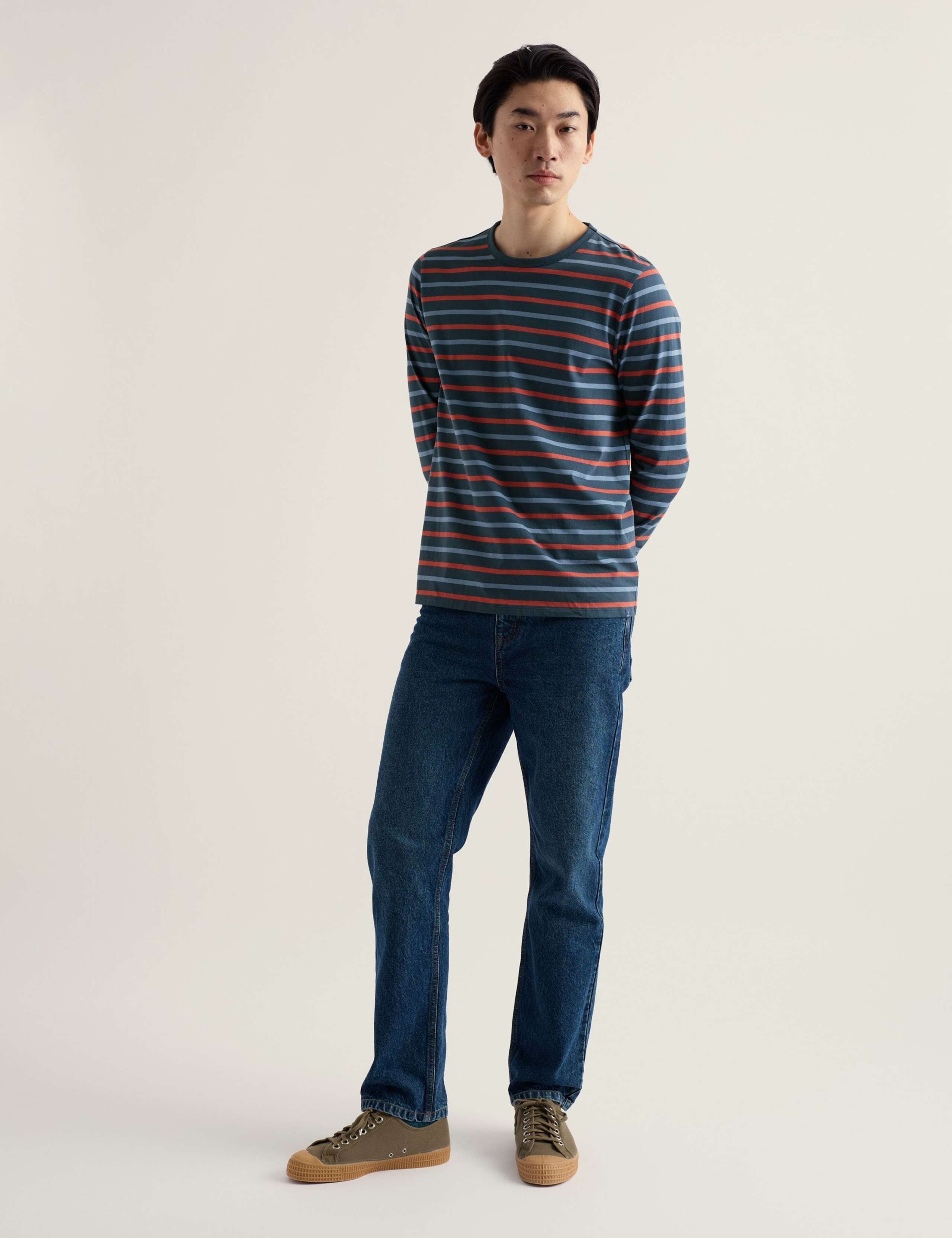 Pure Cotton Striped Crew Neck Top 3 of 5