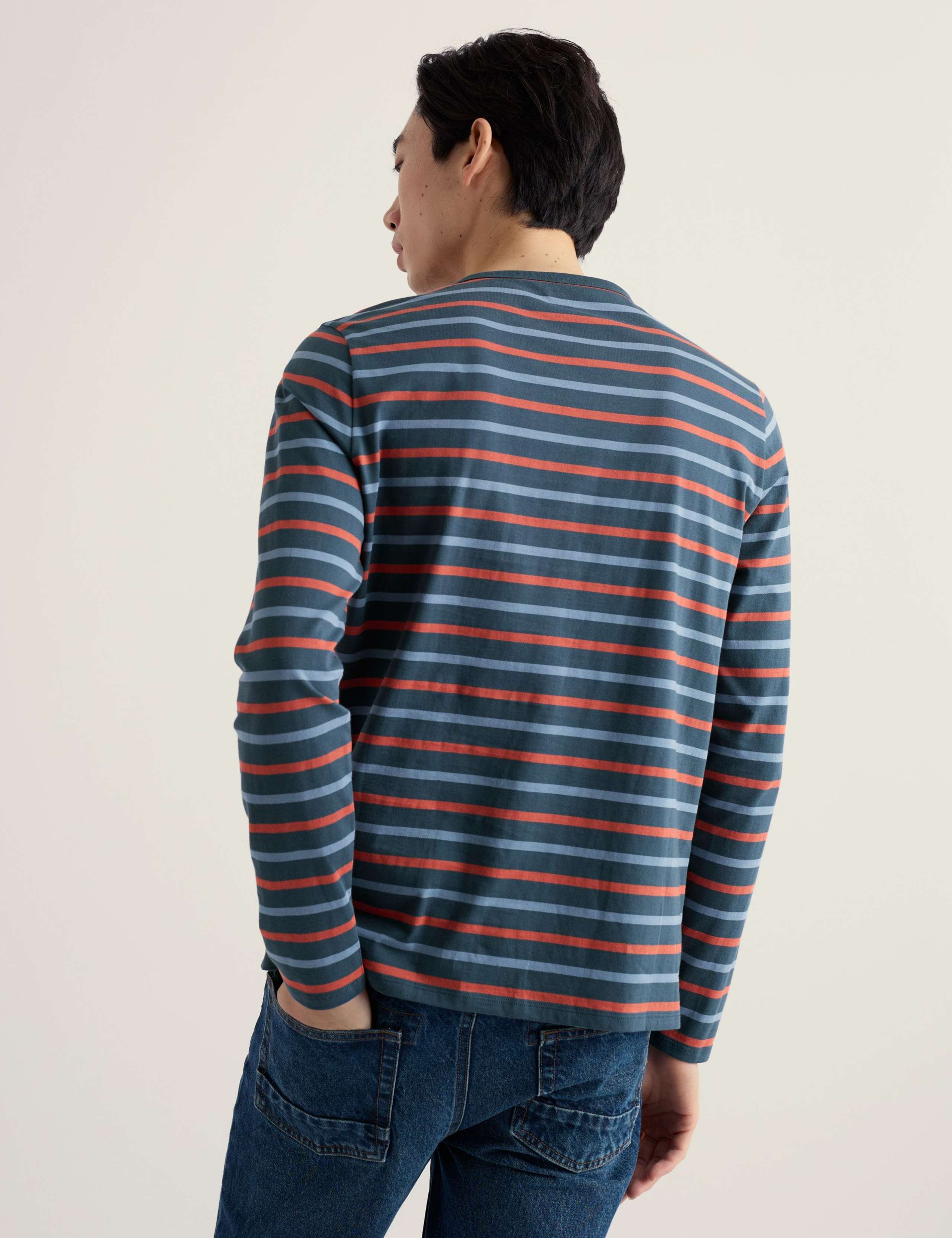 Pure Cotton Striped Crew Neck Top 4 of 5