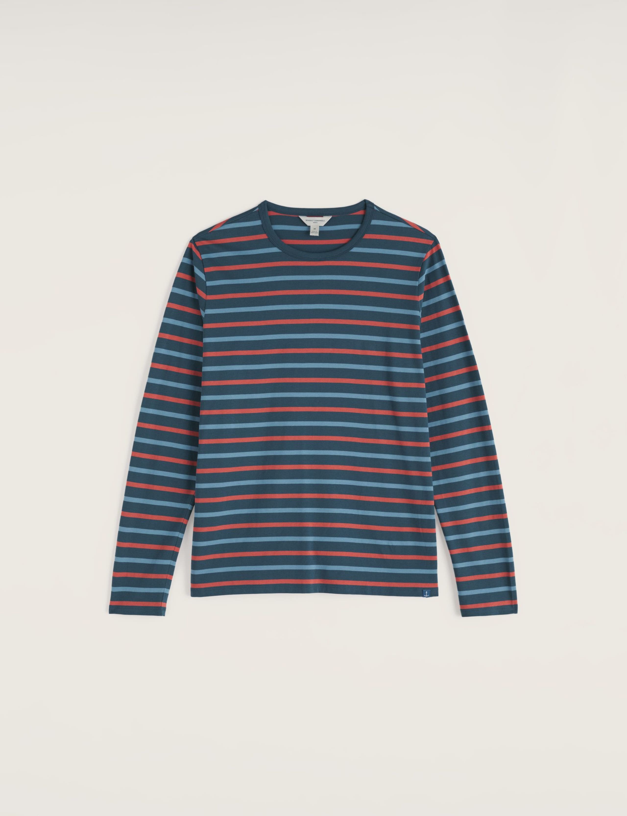 Pure Cotton Striped Crew Neck Top 2 of 5