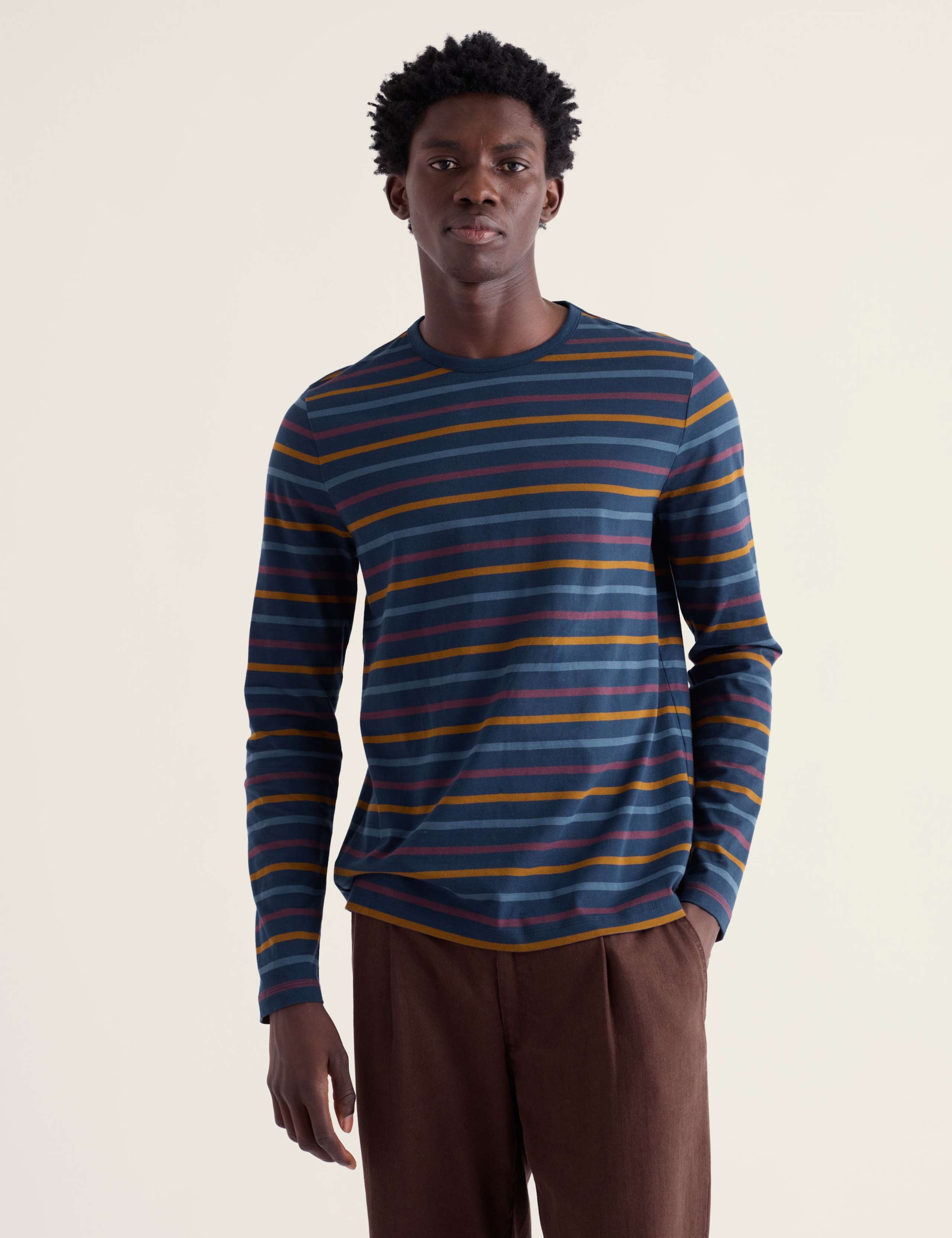 Pure Cotton Striped Crew Neck Top 5 of 5