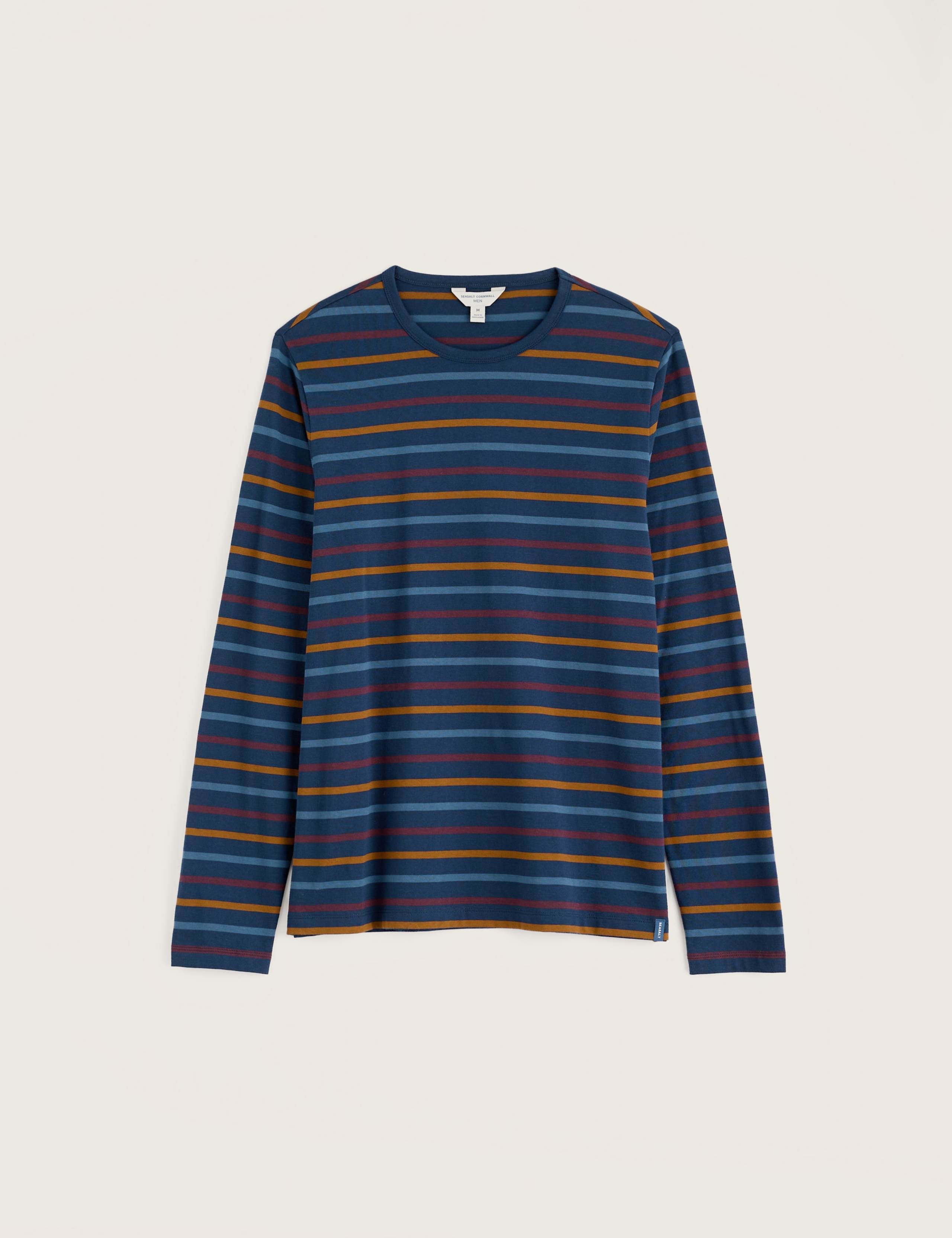 Pure Cotton Striped Crew Neck Top 2 of 5