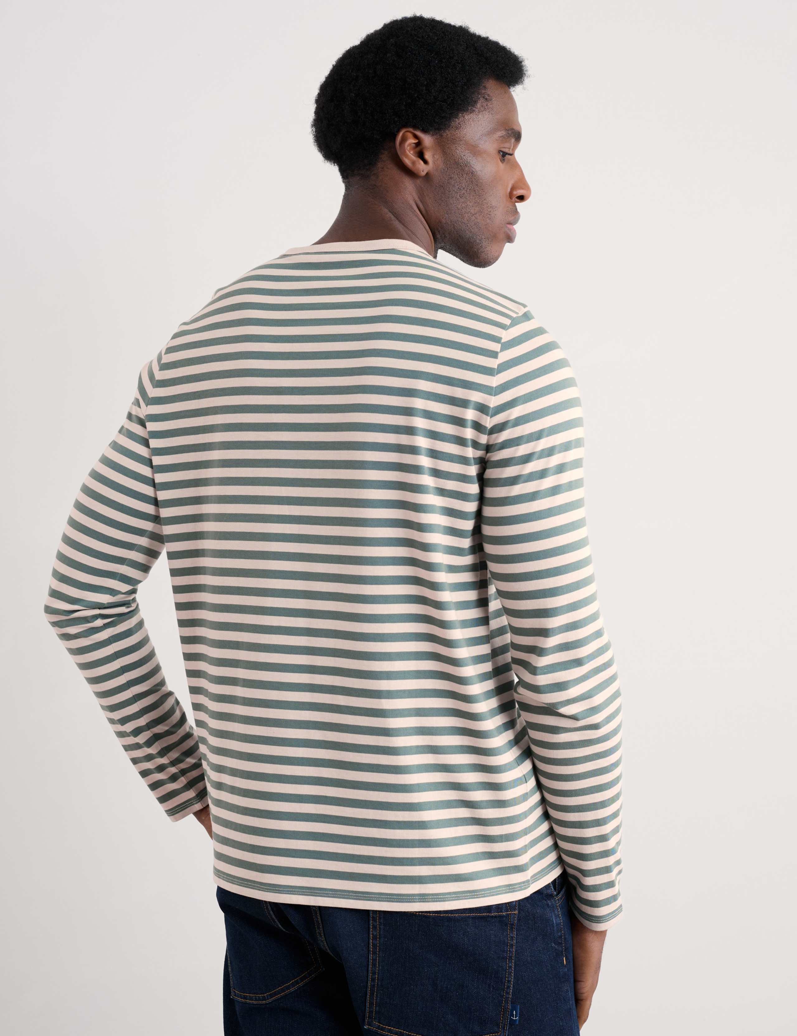 Pure Cotton Striped Crew Neck Top 4 of 4