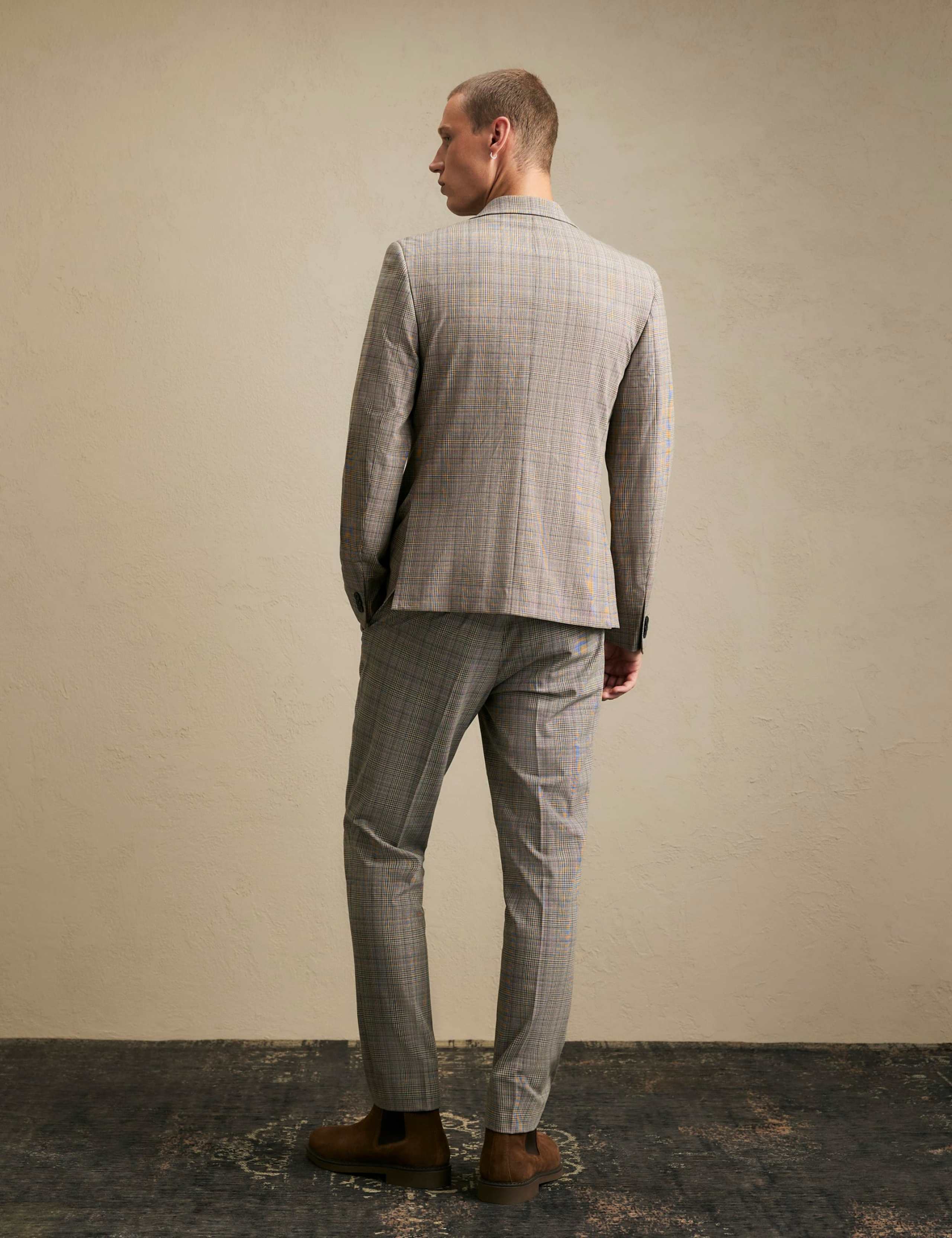 Skinny Fit Check Suit Trousers 3 of 6
