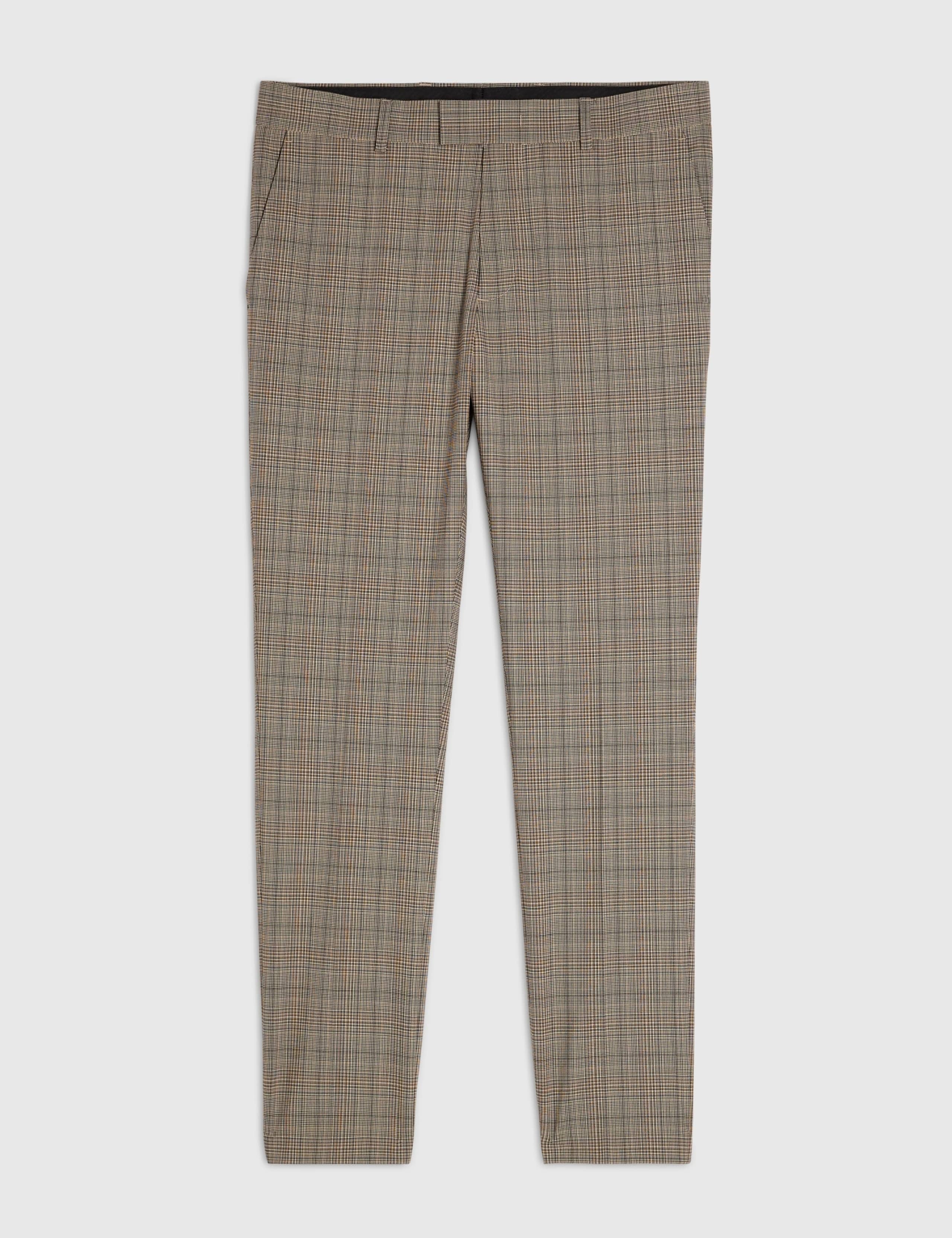 Skinny Fit Check Suit Trousers 6 of 6