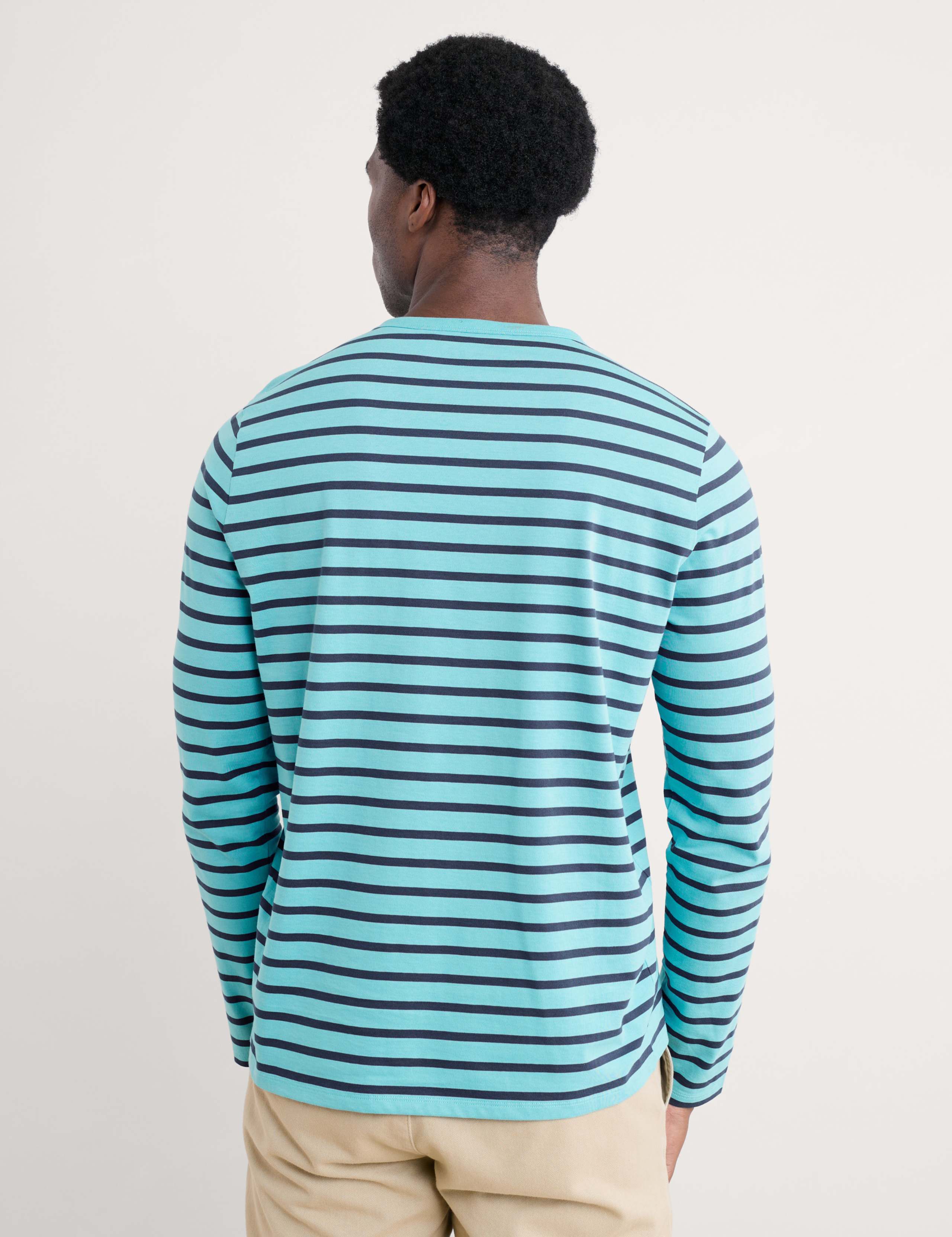 Pure Cotton Striped Crew Neck Top 3 of 4
