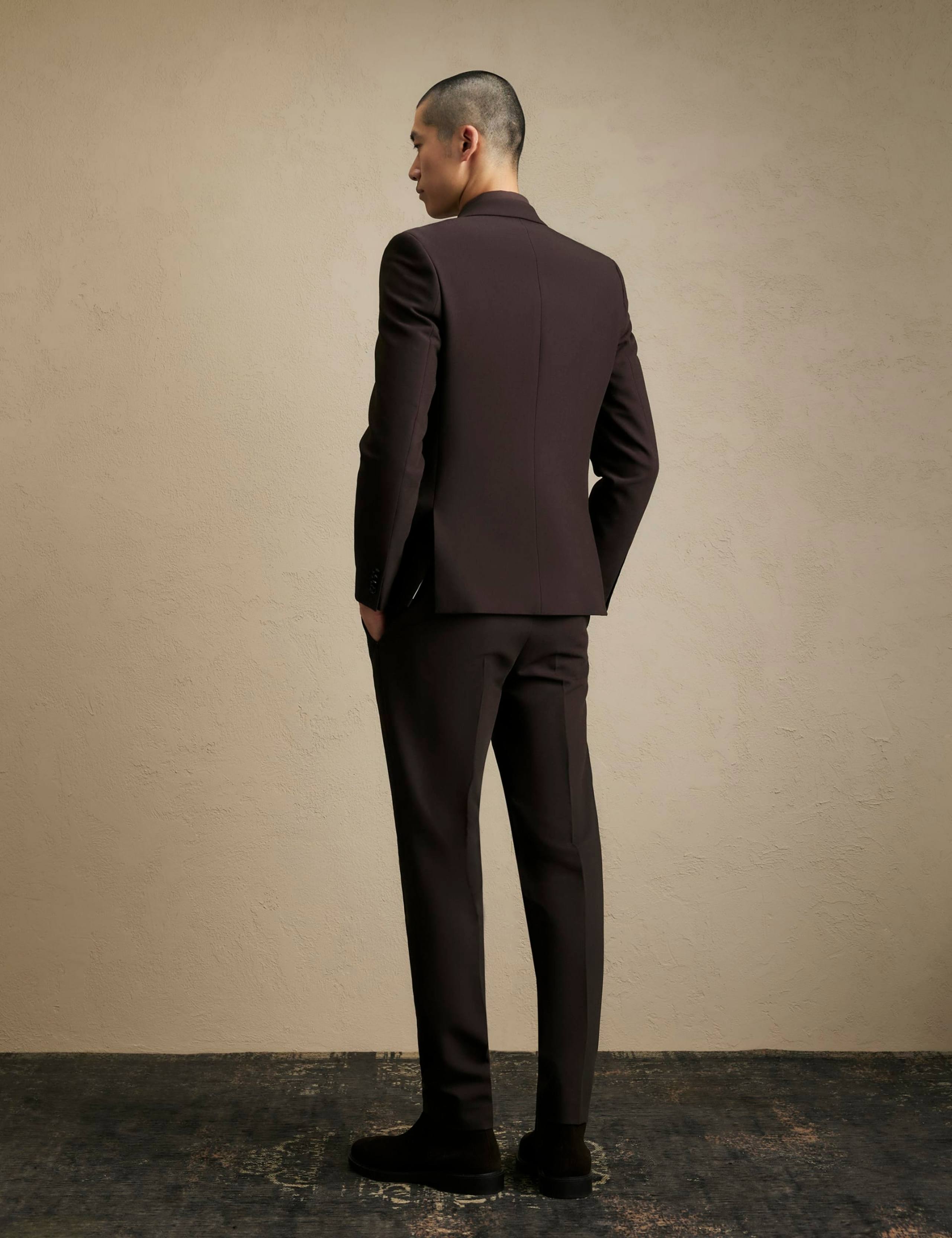 Skinny Fit Flat Front Suit Trousers 3 of 6
