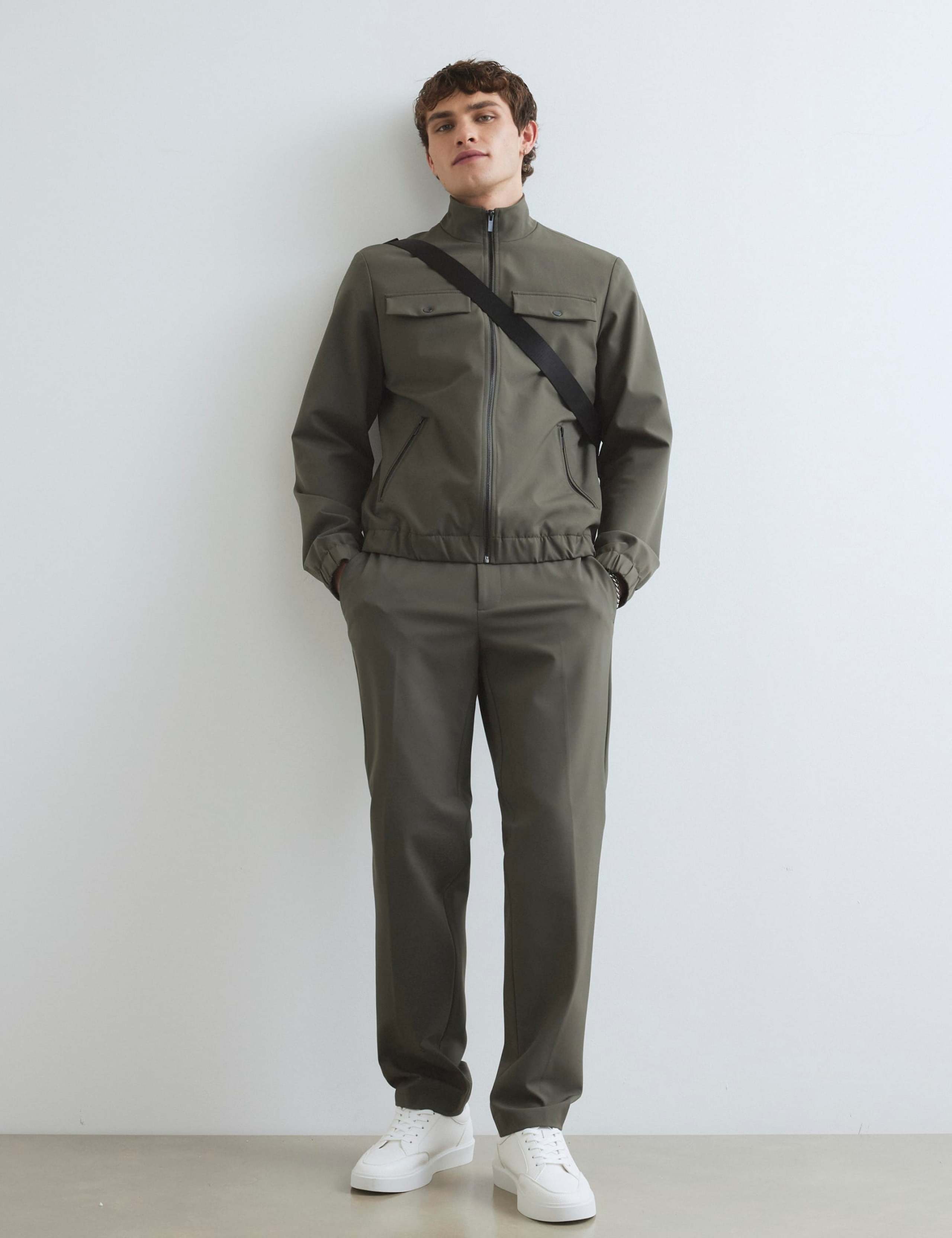 Skinny Fit Flat Front Comfort Waist Trousers 2 of 6