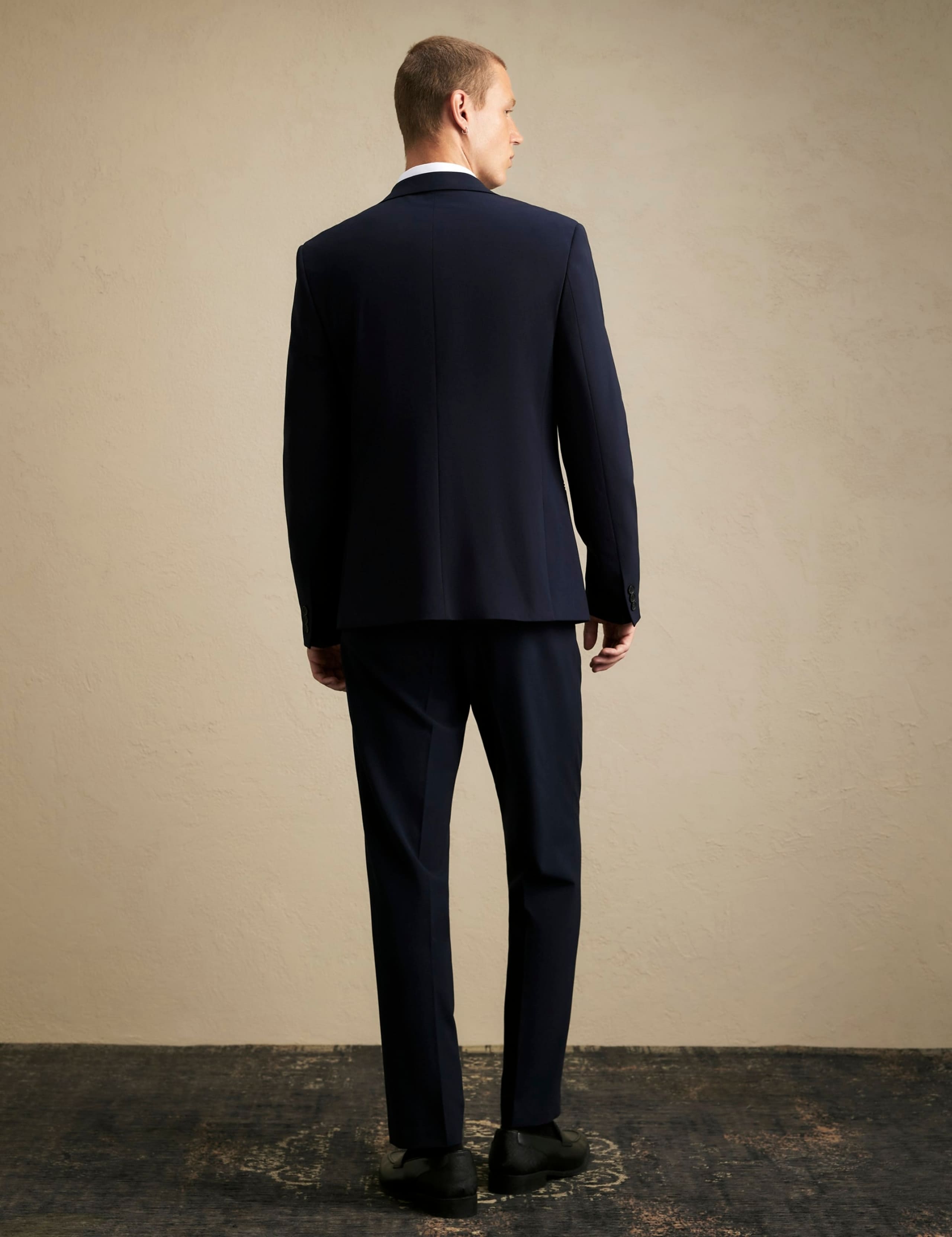 Slim Fit Tailored Flat Front Suit Trousers 3 of 4