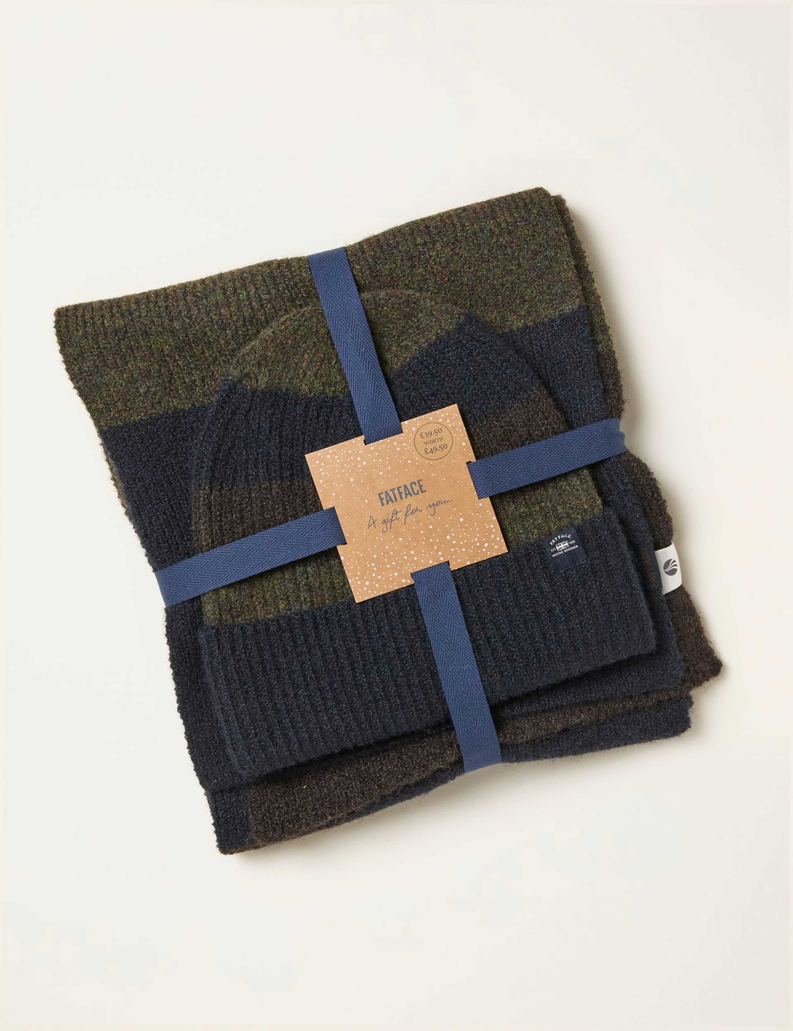 Colour Block Hat and Scarf Set 2 of 3