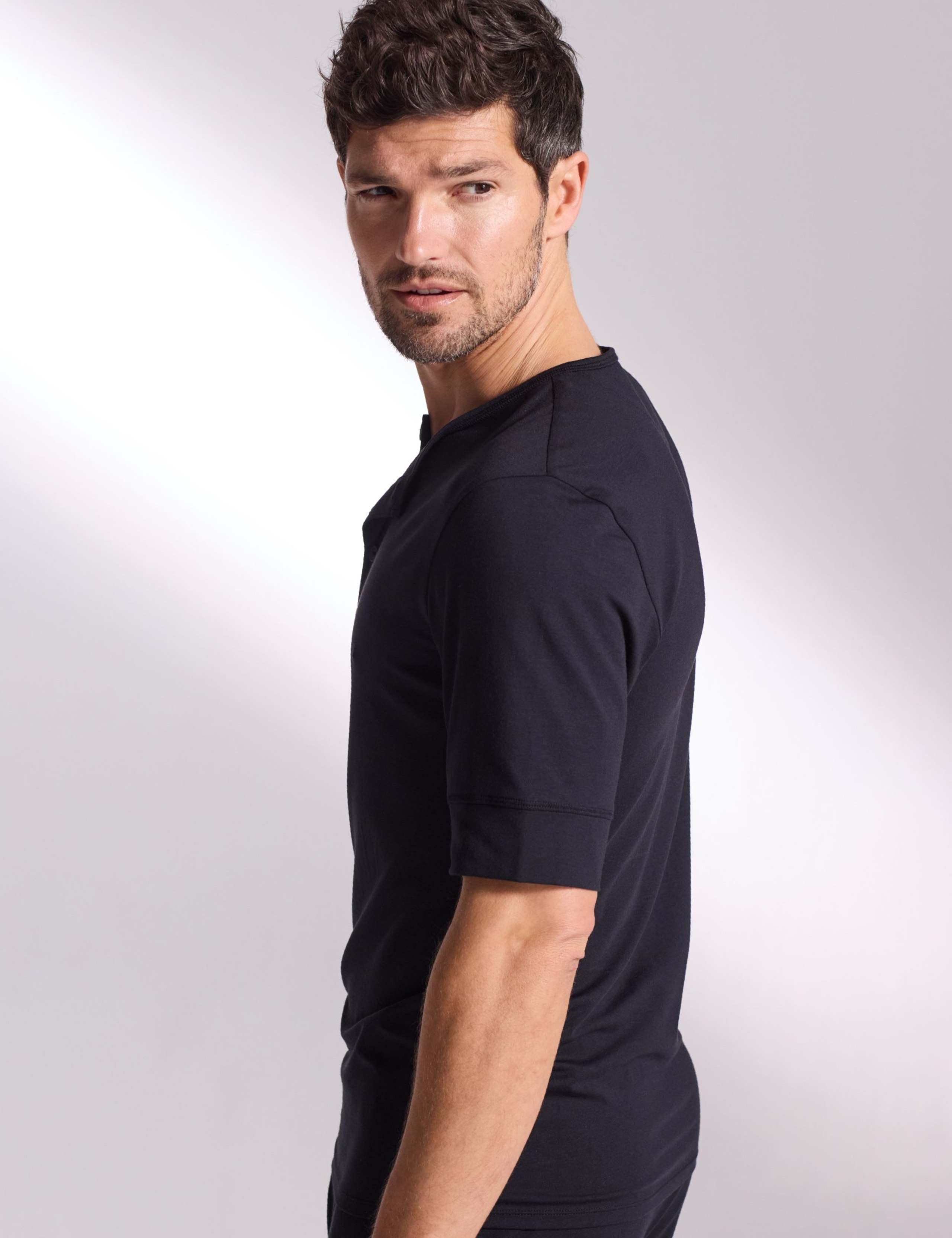 Premium Cotton Modal Henley Pyjama Tee 4 of 5