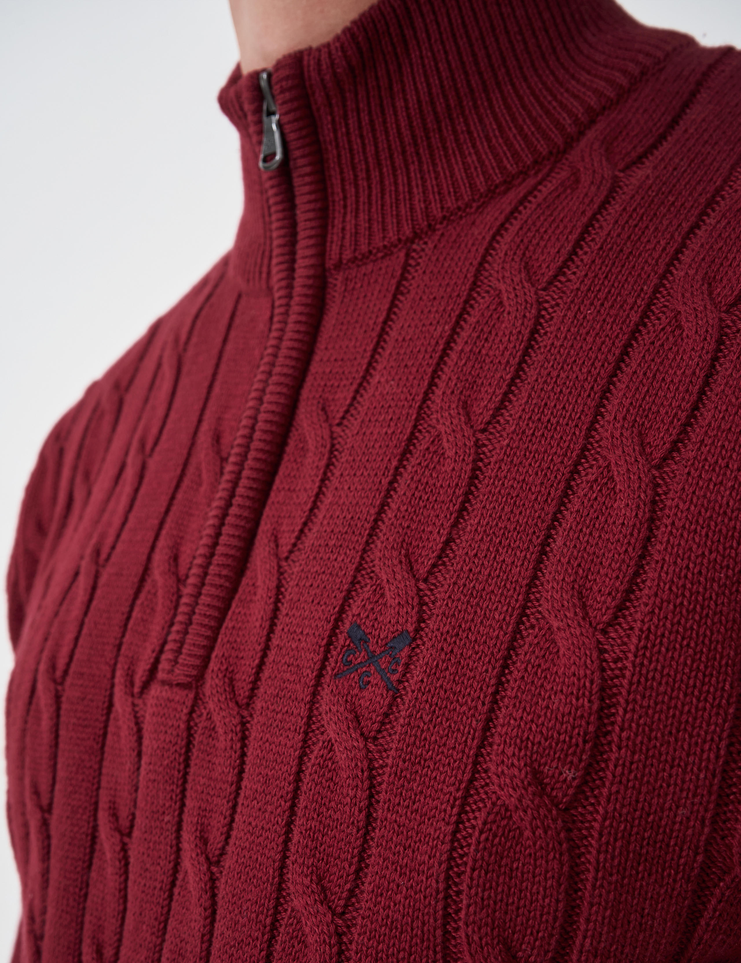 Pure Cotton Cable Half Zip Jumper 5 of 5
