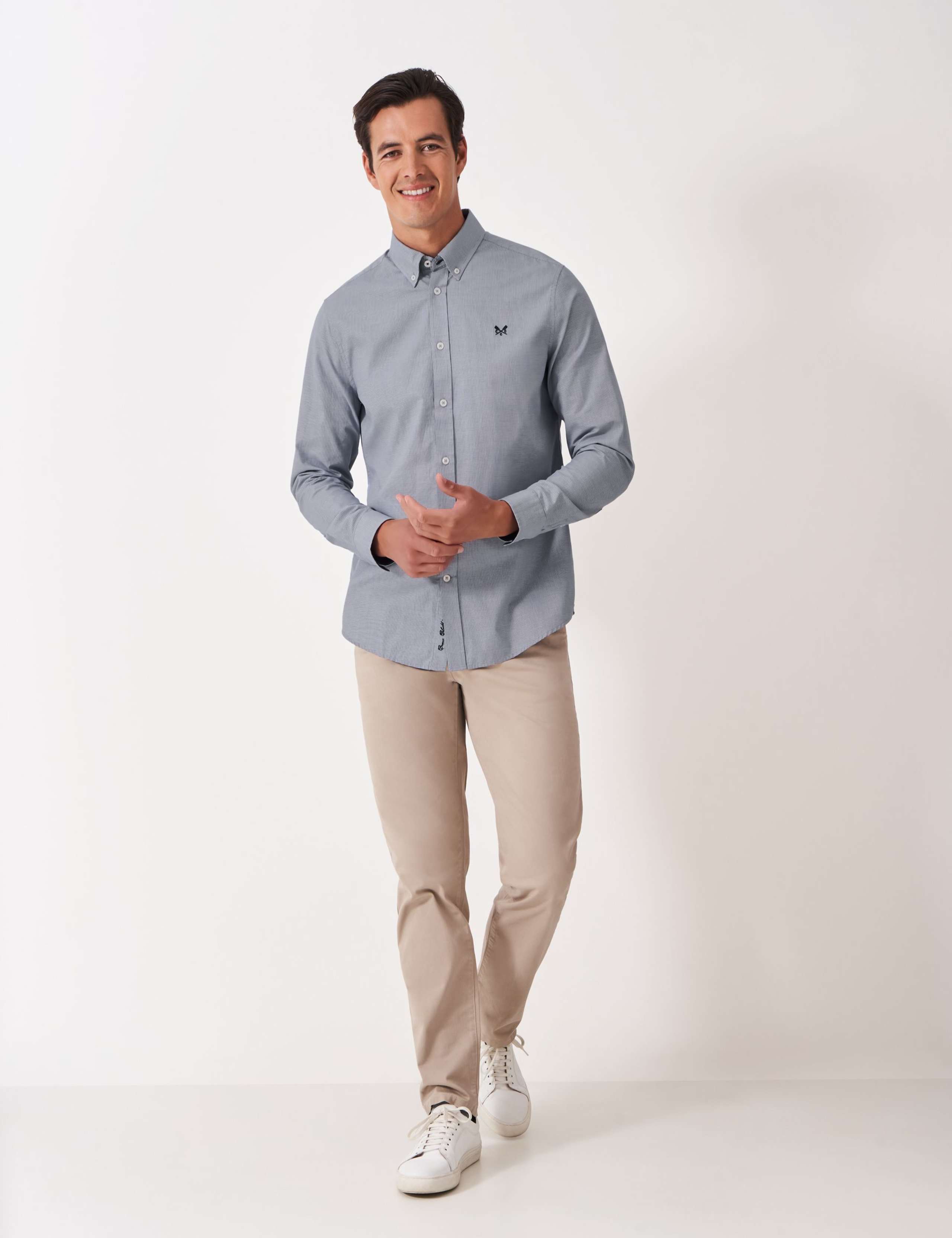 Pure Cotton Puppytooth Oxford Shirt 4 of 5