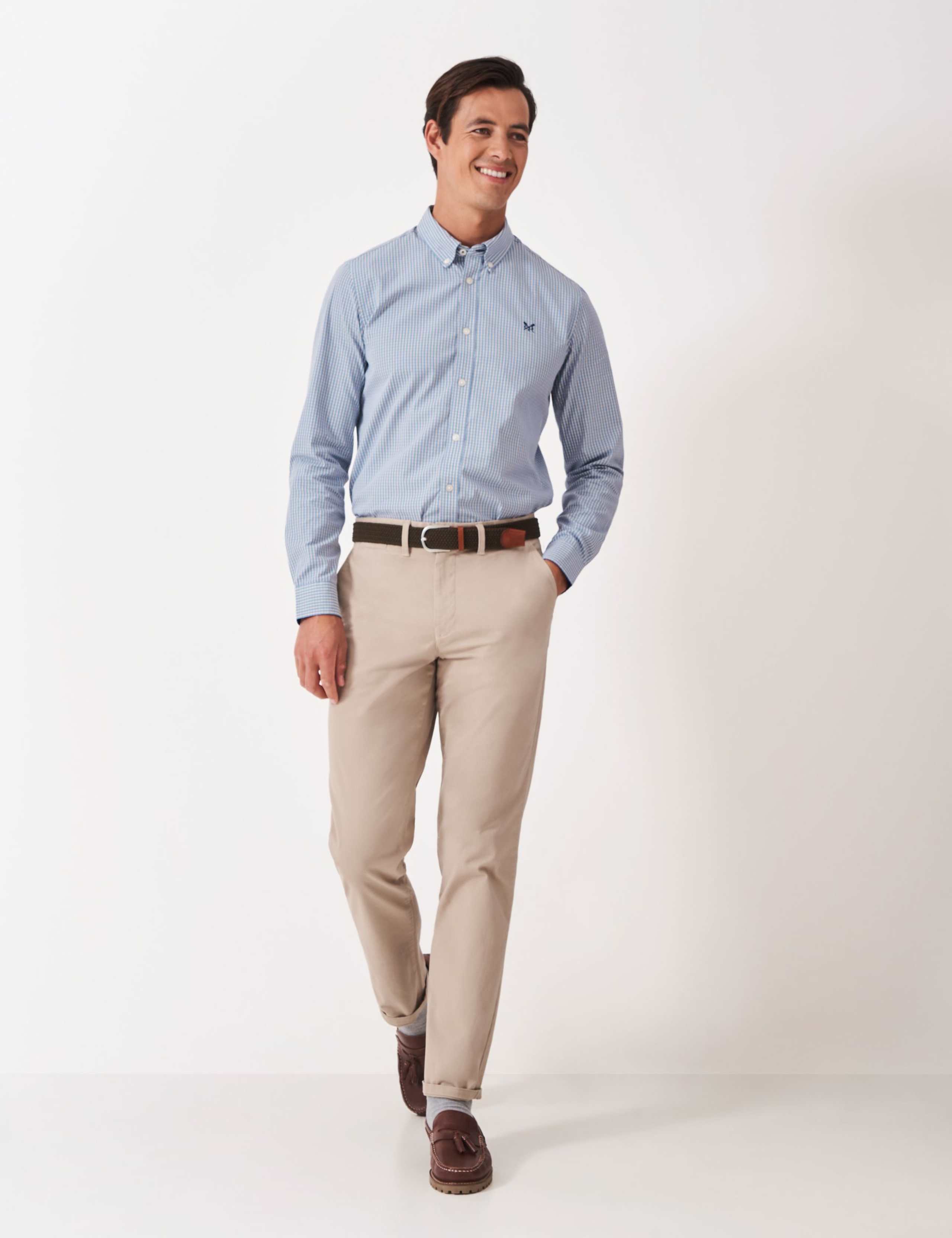 Slim Fit Poplin Checked Oxford Shirt 3 of 5