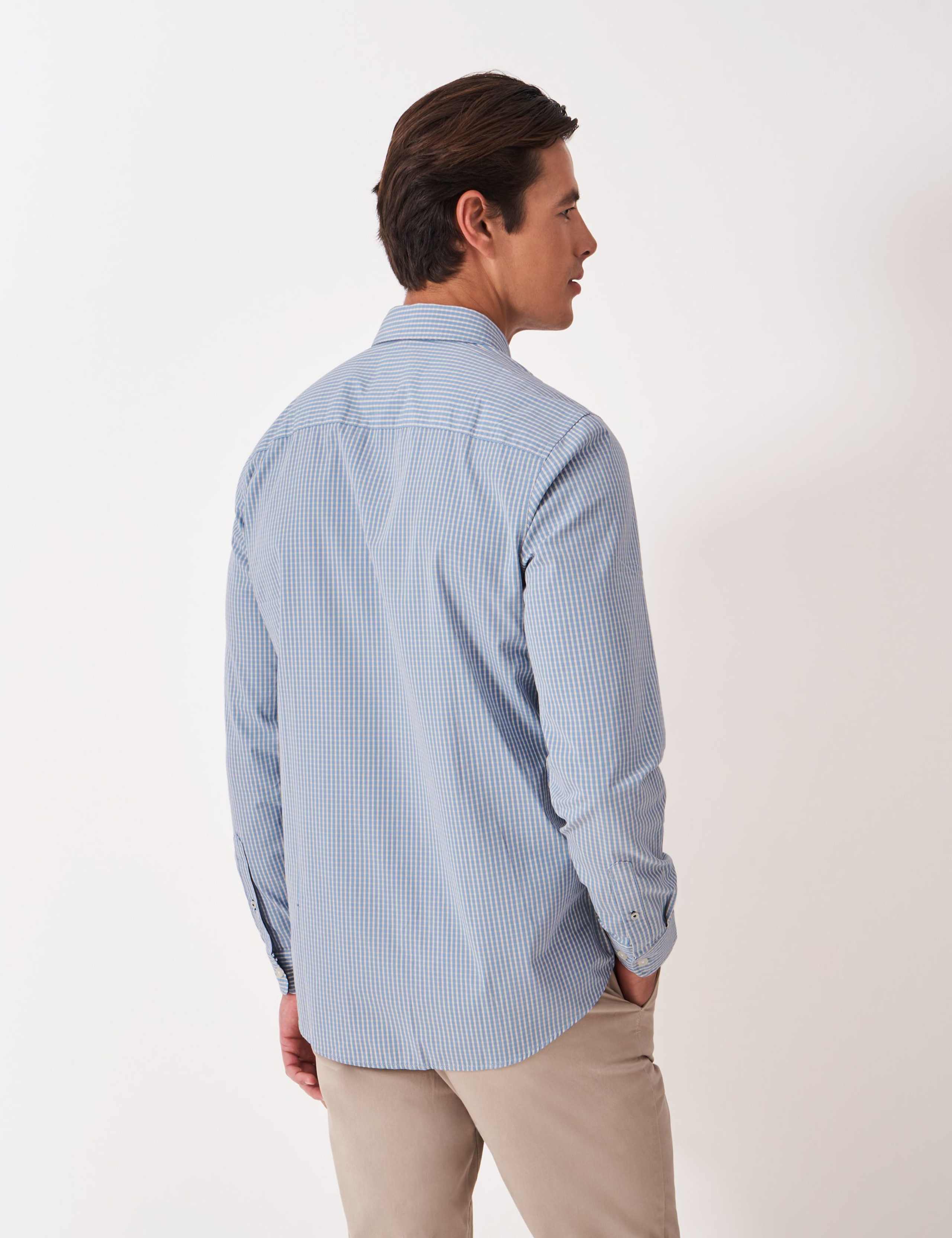 Slim Fit Poplin Checked Oxford Shirt 4 of 5