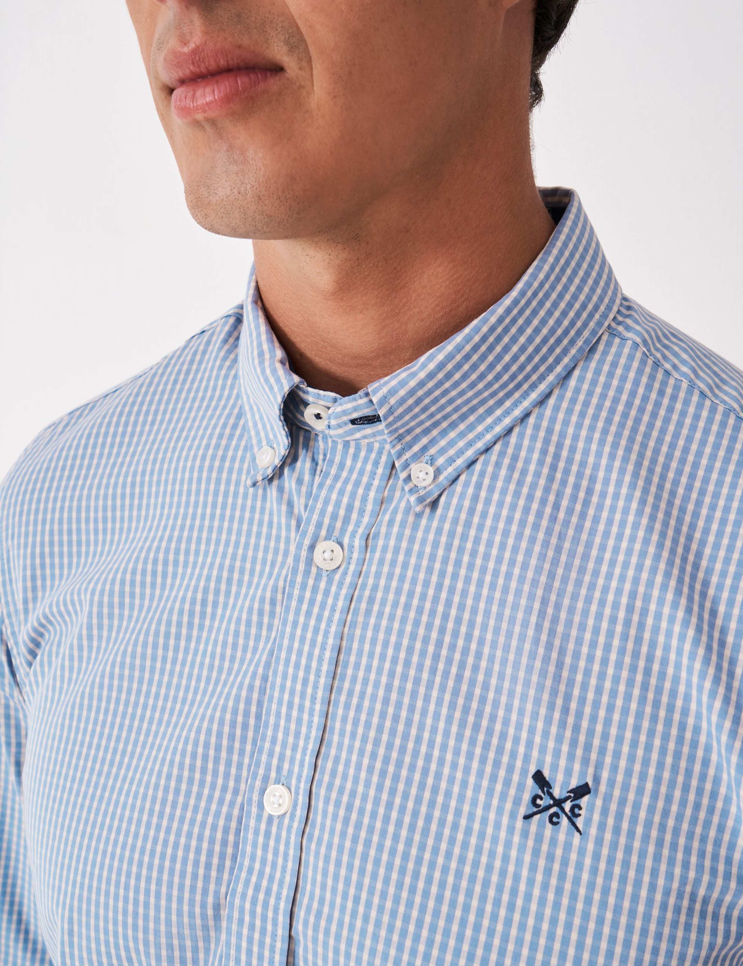 Slim Fit Poplin Checked Oxford Shirt 5 of 5