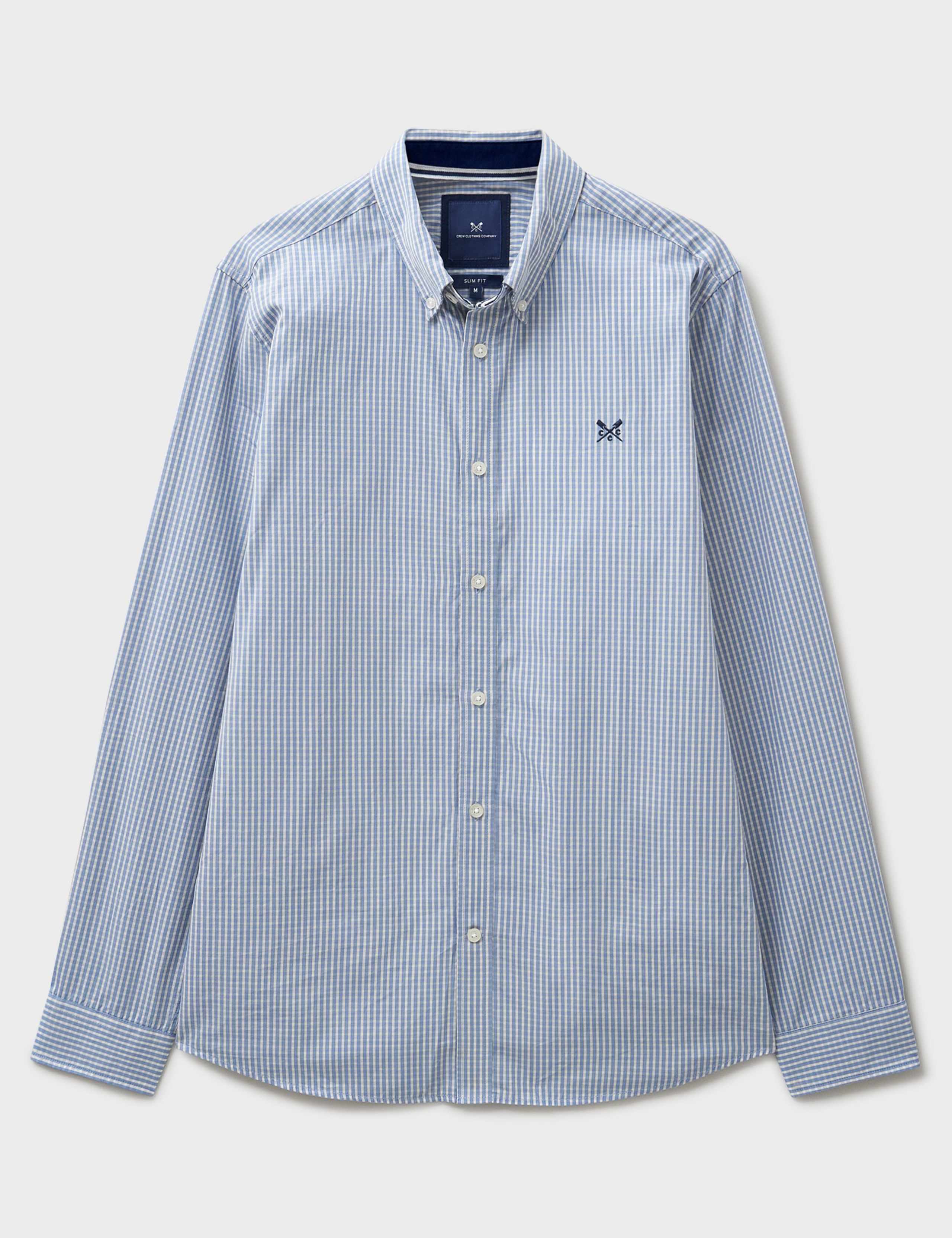 Slim Fit Poplin Checked Oxford Shirt 2 of 5