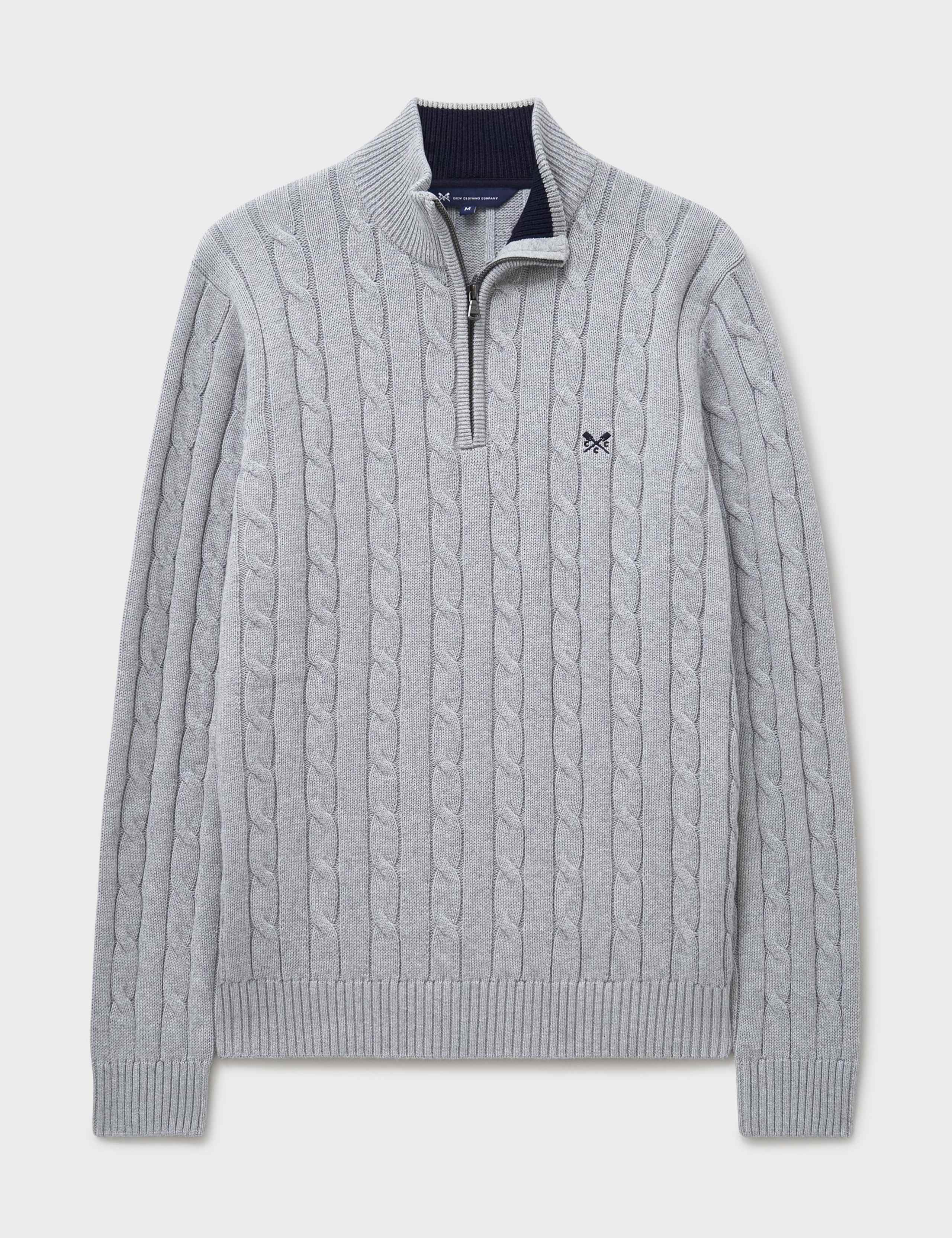 Pure Cotton Cable Knit Half Zip Jumper 2 of 5