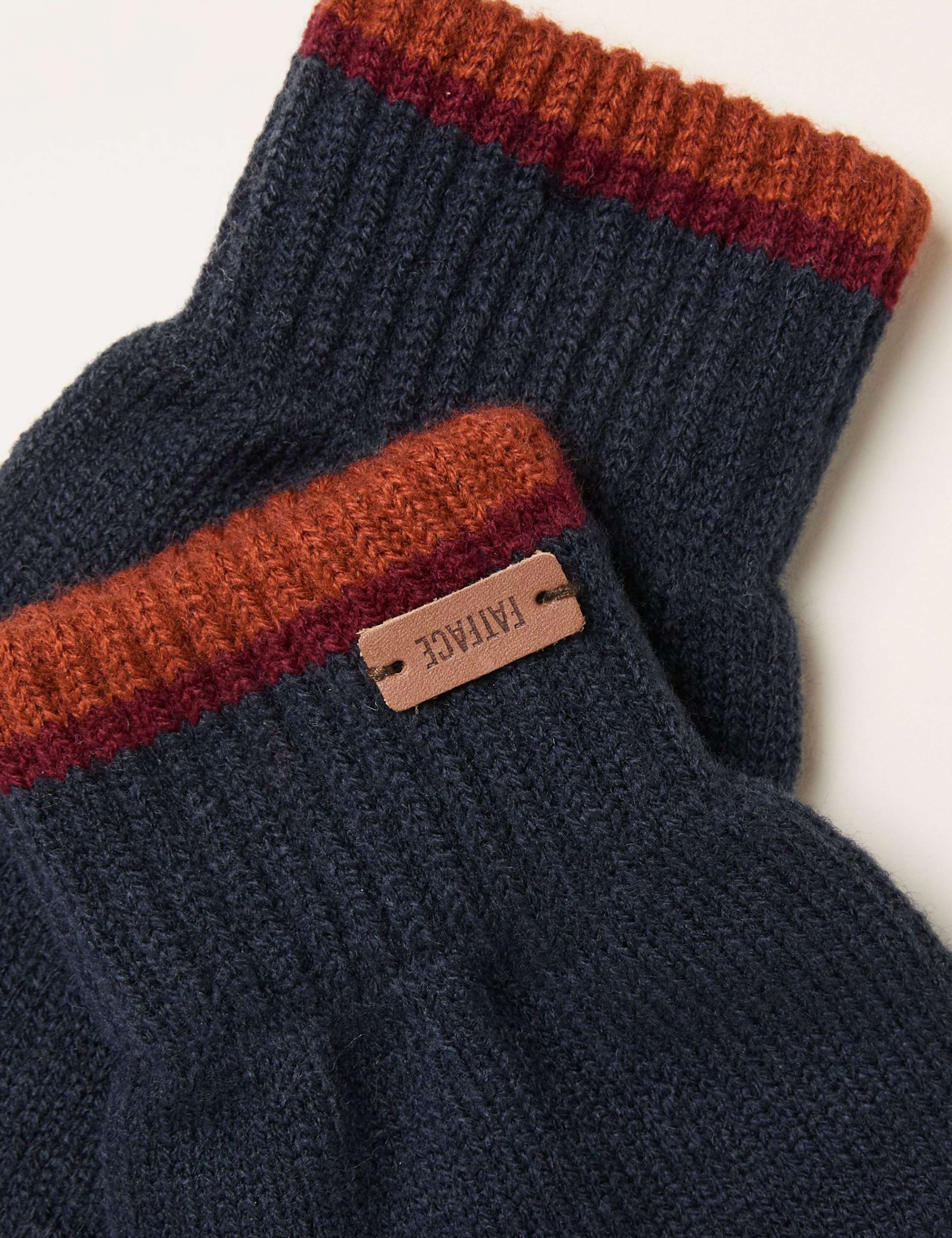 Striped Touch Screen Knitted Gloves 2 of 2