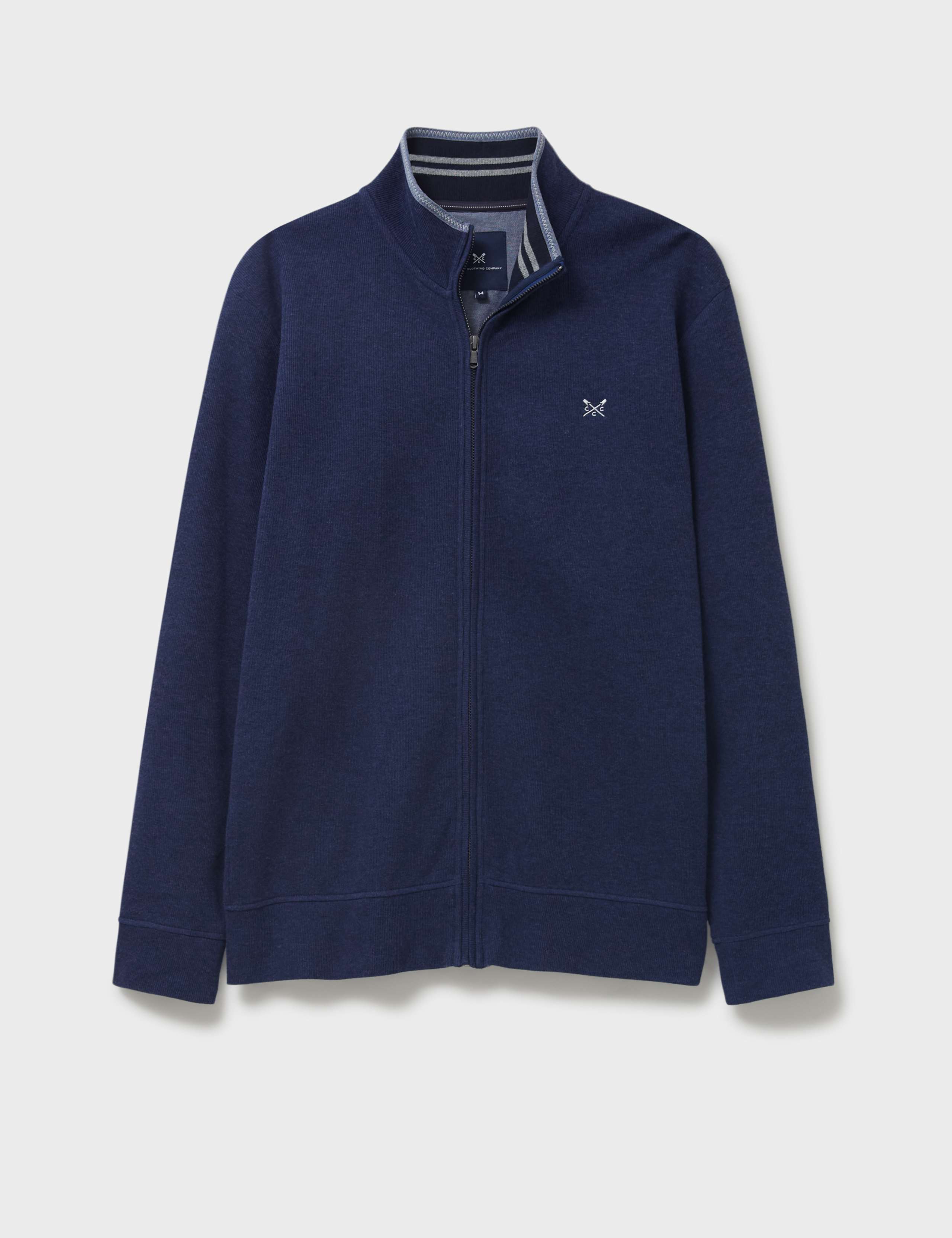 Pure Cotton Ribbed Zip Up Jumper 2 of 5