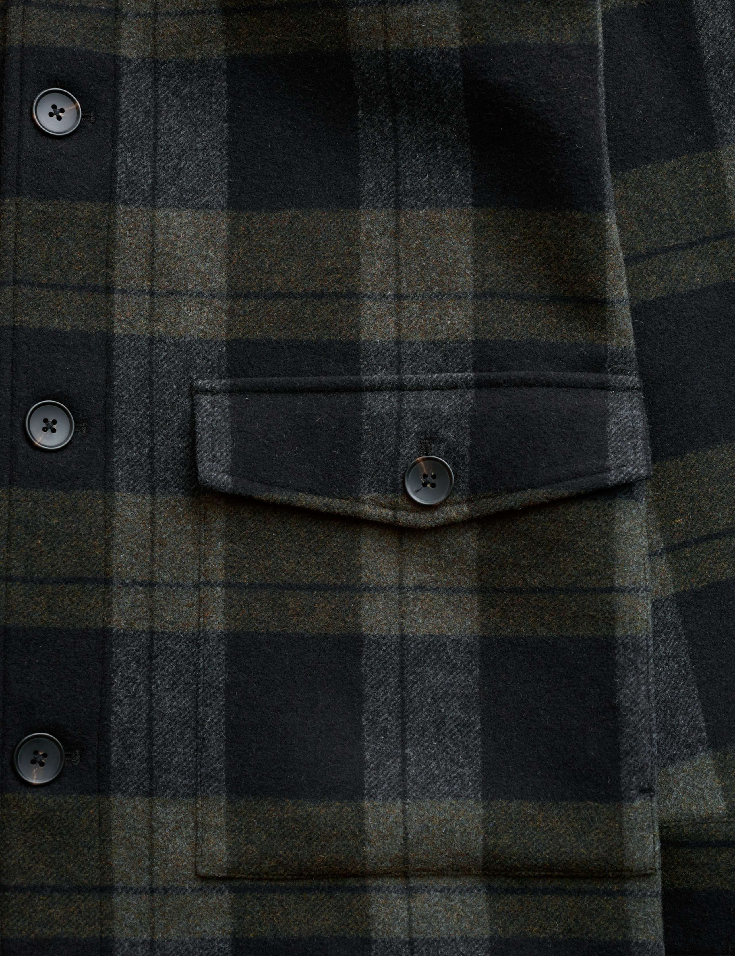 Rowlocks Wool Blend Check Overcoat 4 of 5
