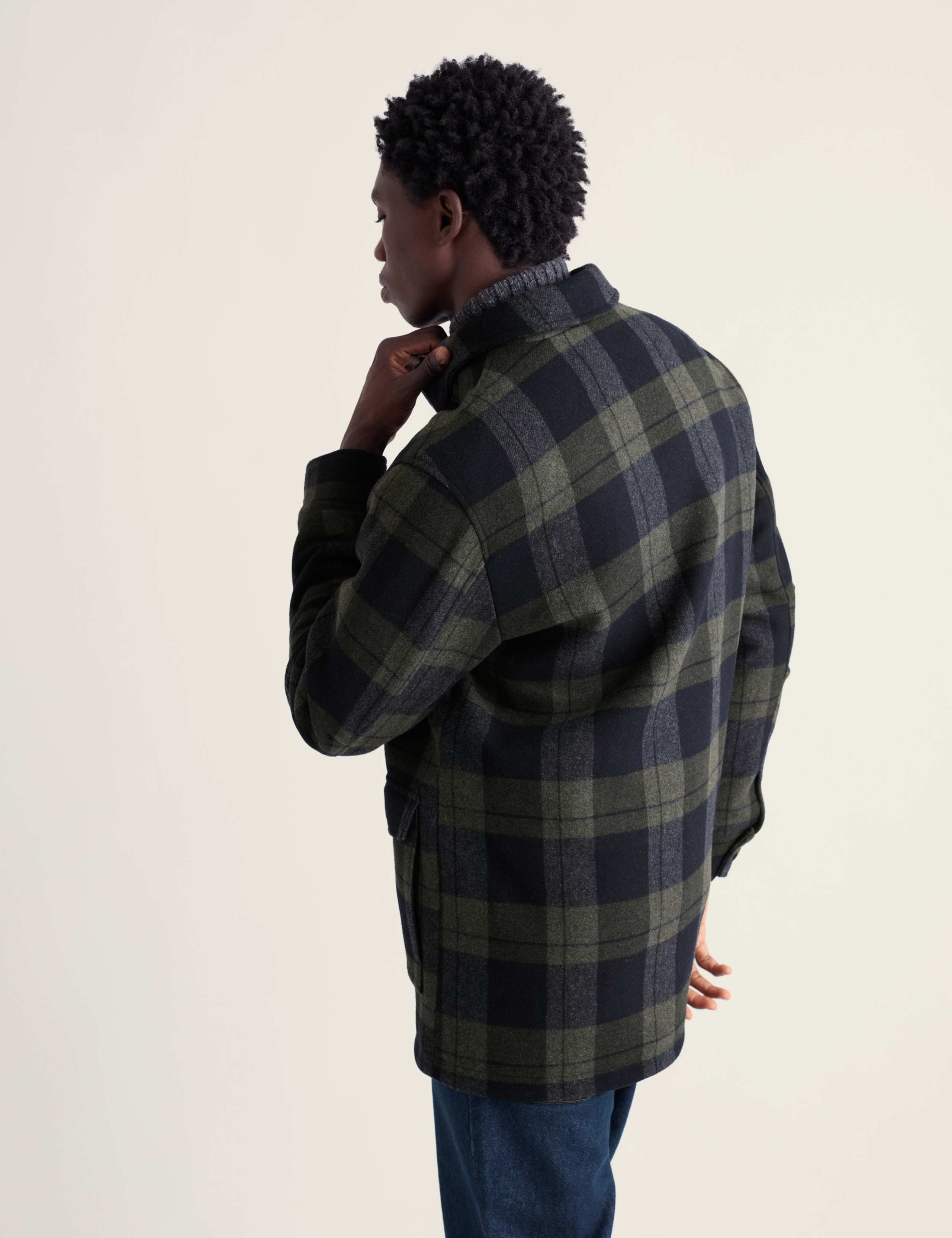 Rowlocks Wool Blend Check Overcoat 5 of 5