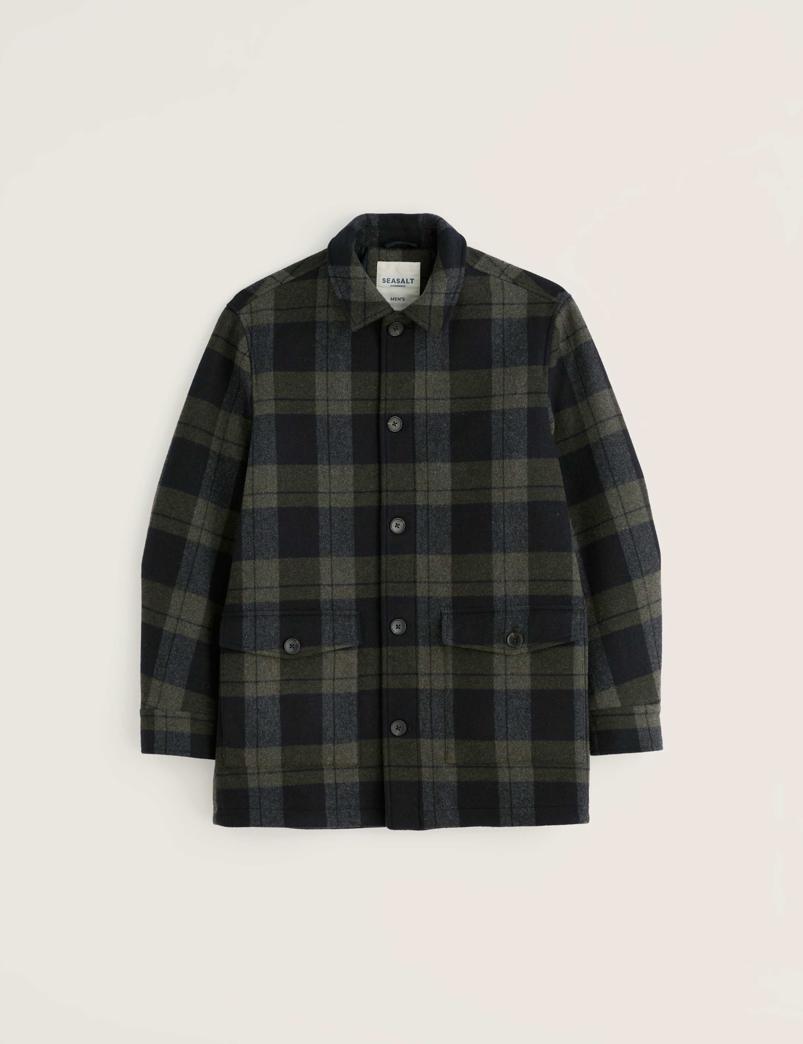 Rowlocks Wool Blend Check Overcoat 2 of 5